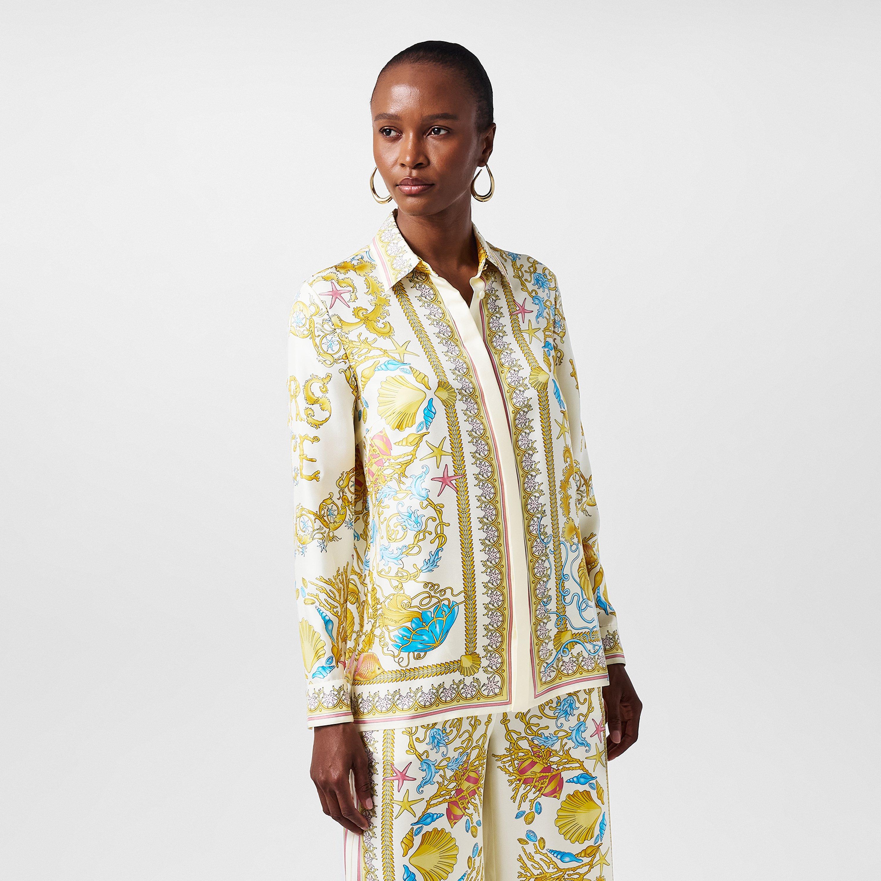 Eggshell - Versace - Women's Long-Sleeve Shirt - 3