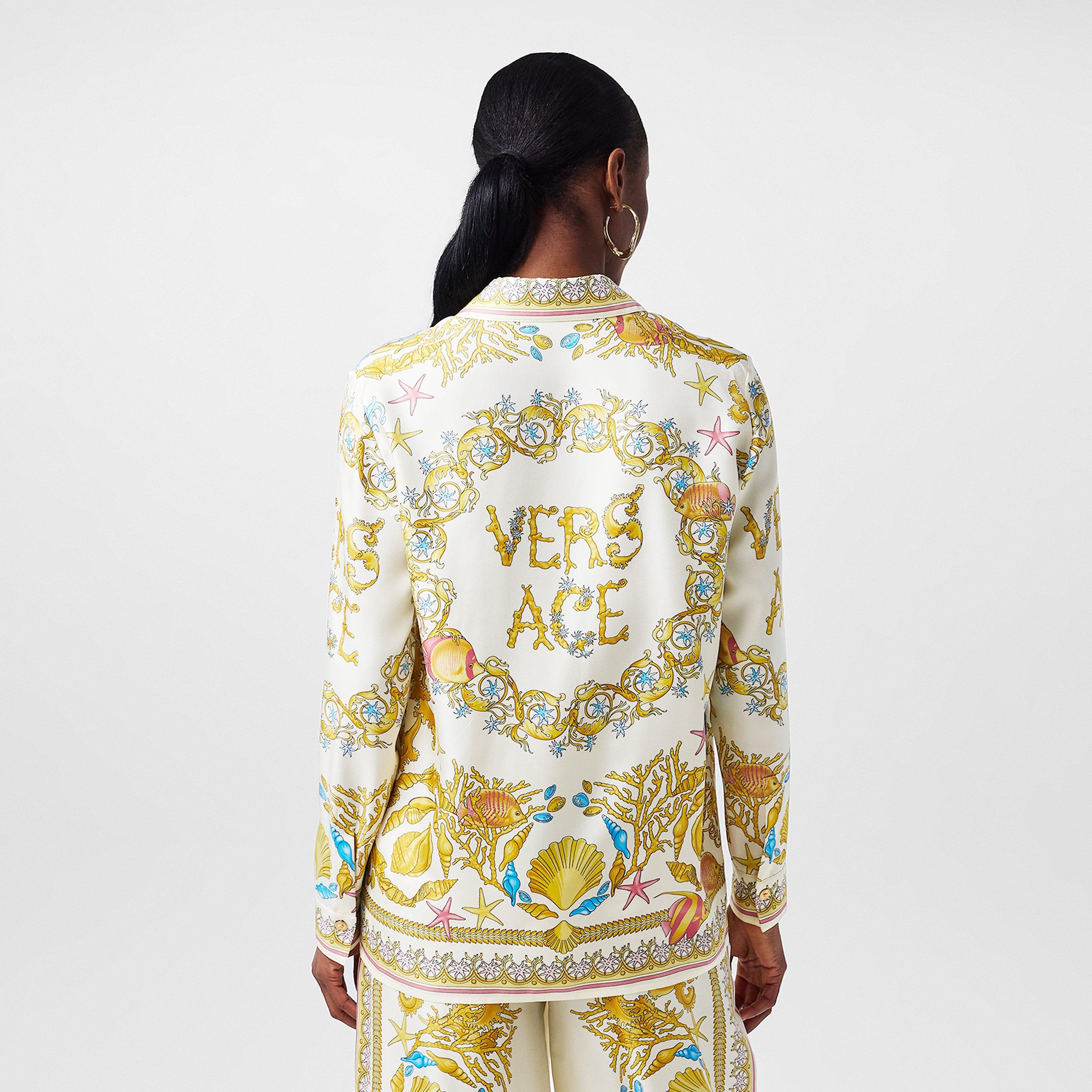 Eggshell - Versace - Women's Long-Sleeve Shirt - 4