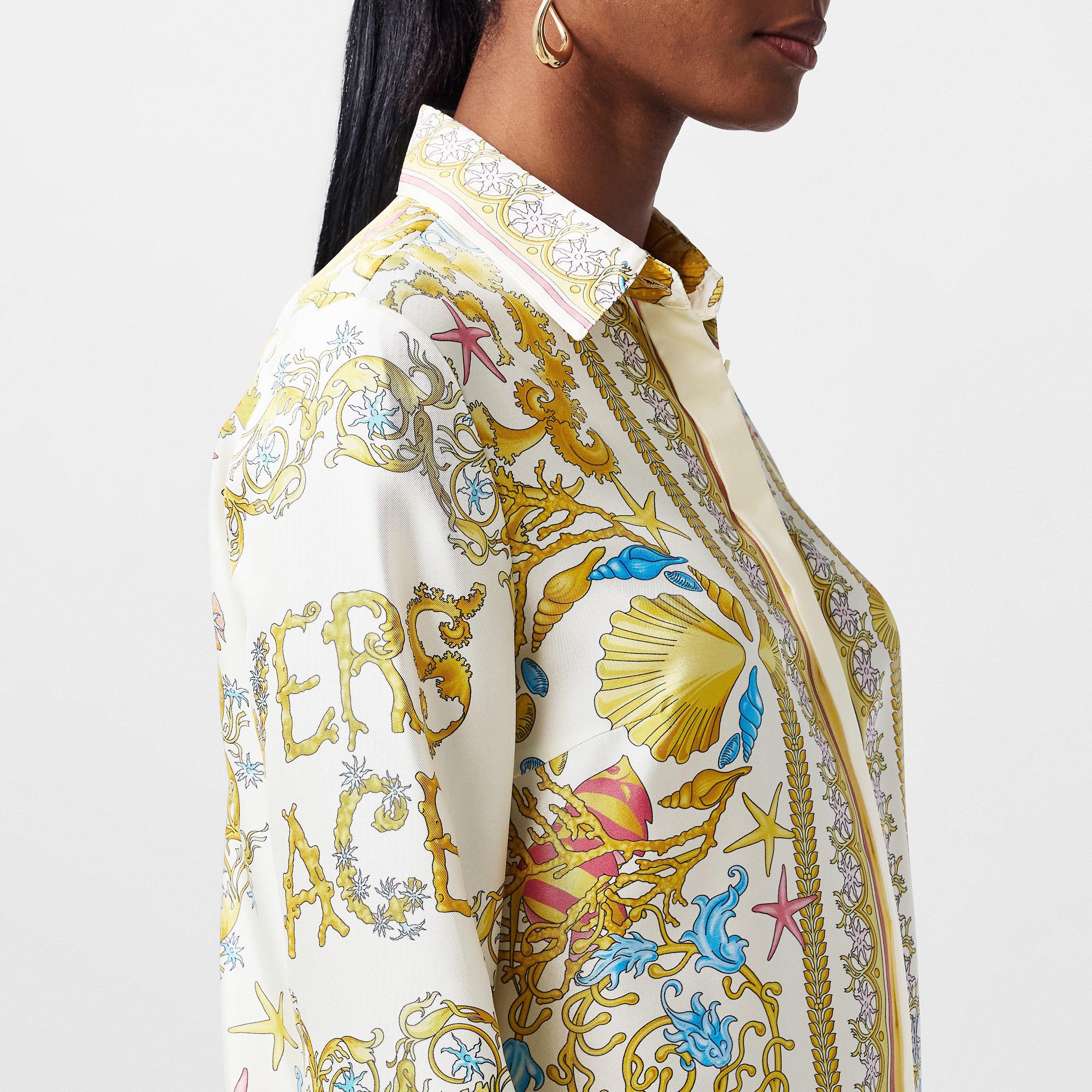 Eggshell - Versace - Women's Long-Sleeve Shirt - 5