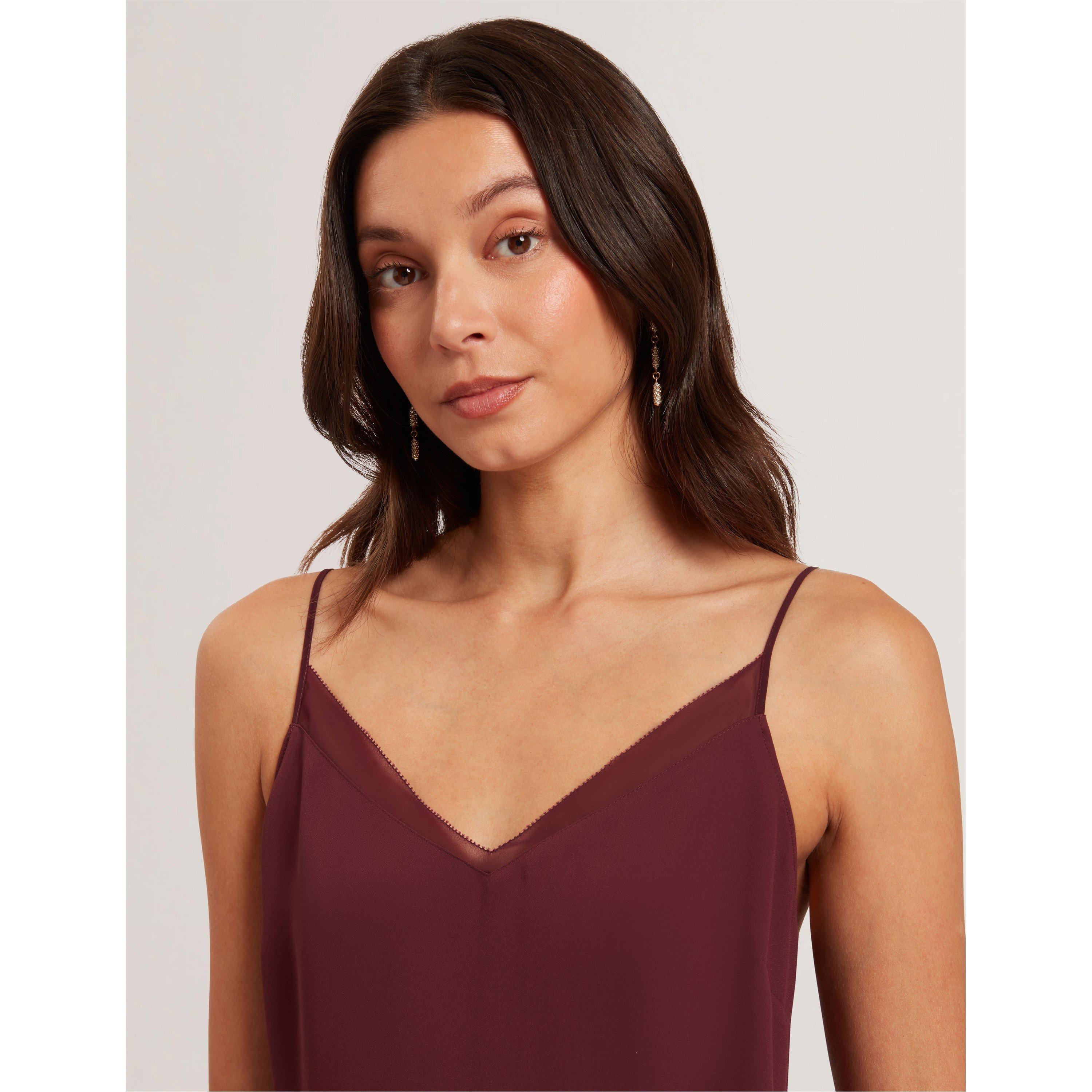 Oxblood - Ted Baker - Women's Chiffon Woven Cami Vest - 4