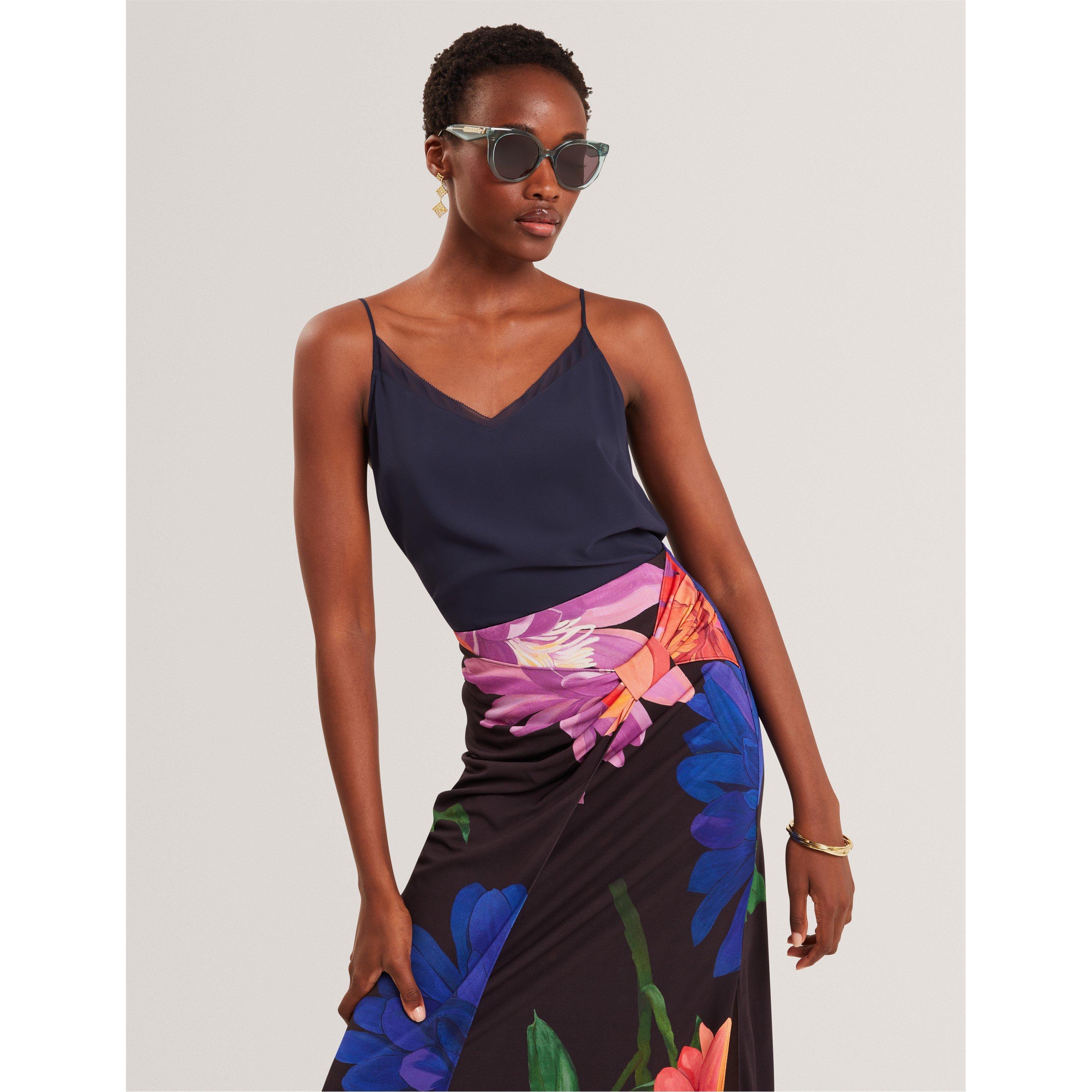 Navy - Ted Baker - Women's Chiffon Woven Cami Vest - 3