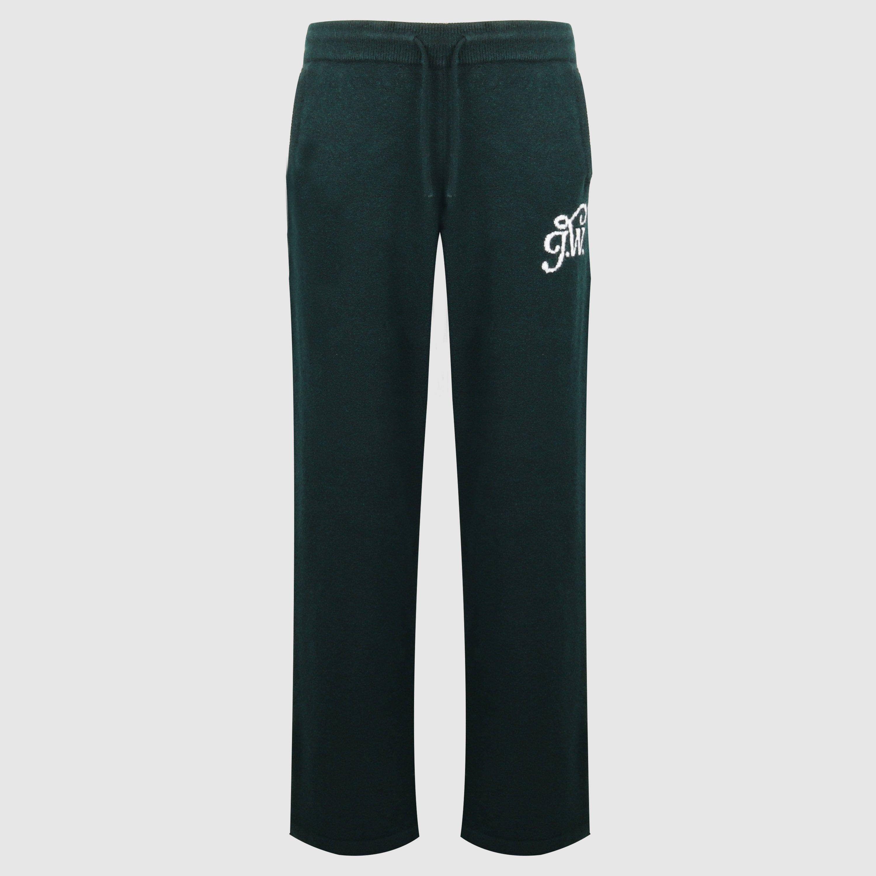 Jack Wills Men's Acrylic Oversized Fit Knitted Trousers - Dark Pine - M