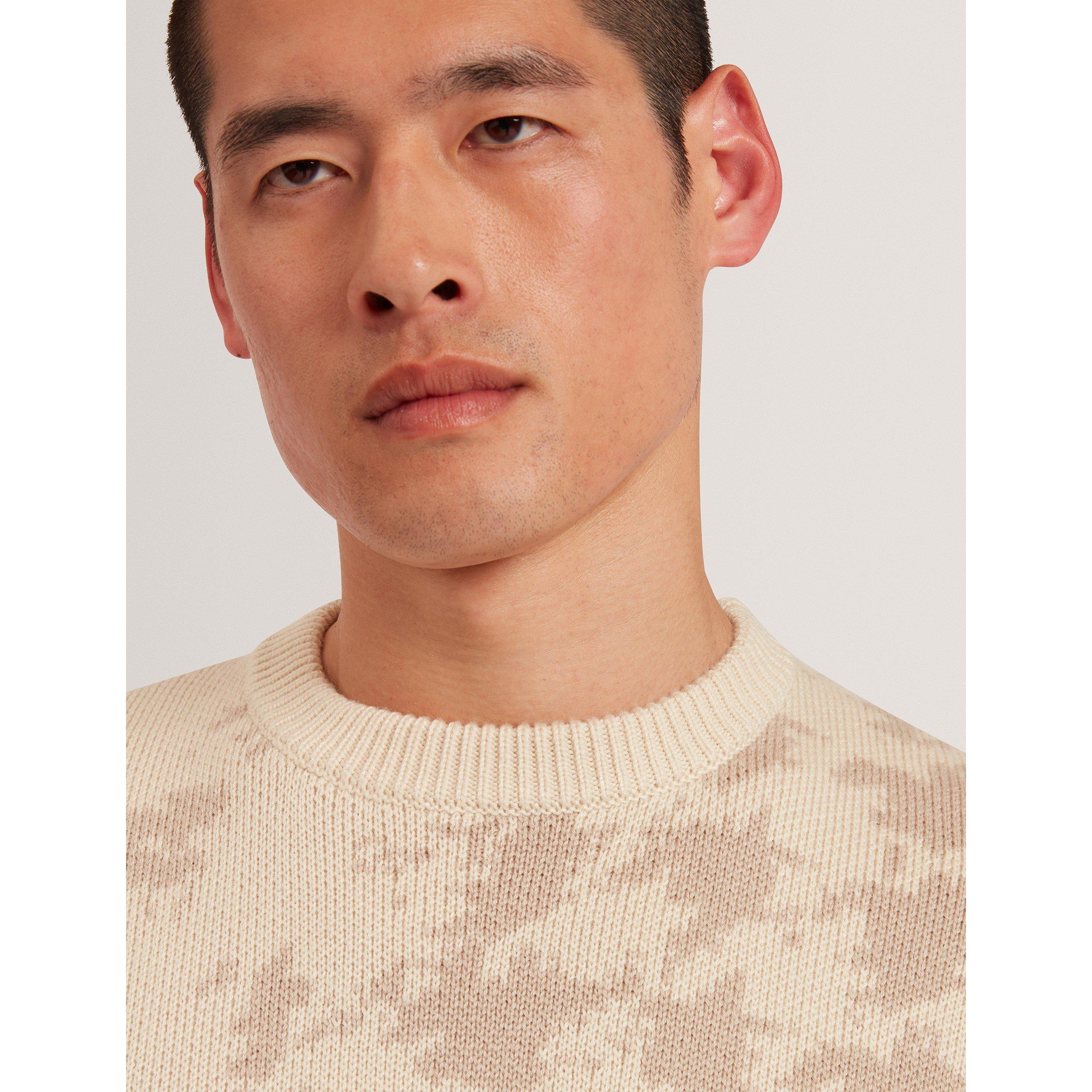 Ecru - Ted Baker - Men's Crew Neck Knitted Top - 4