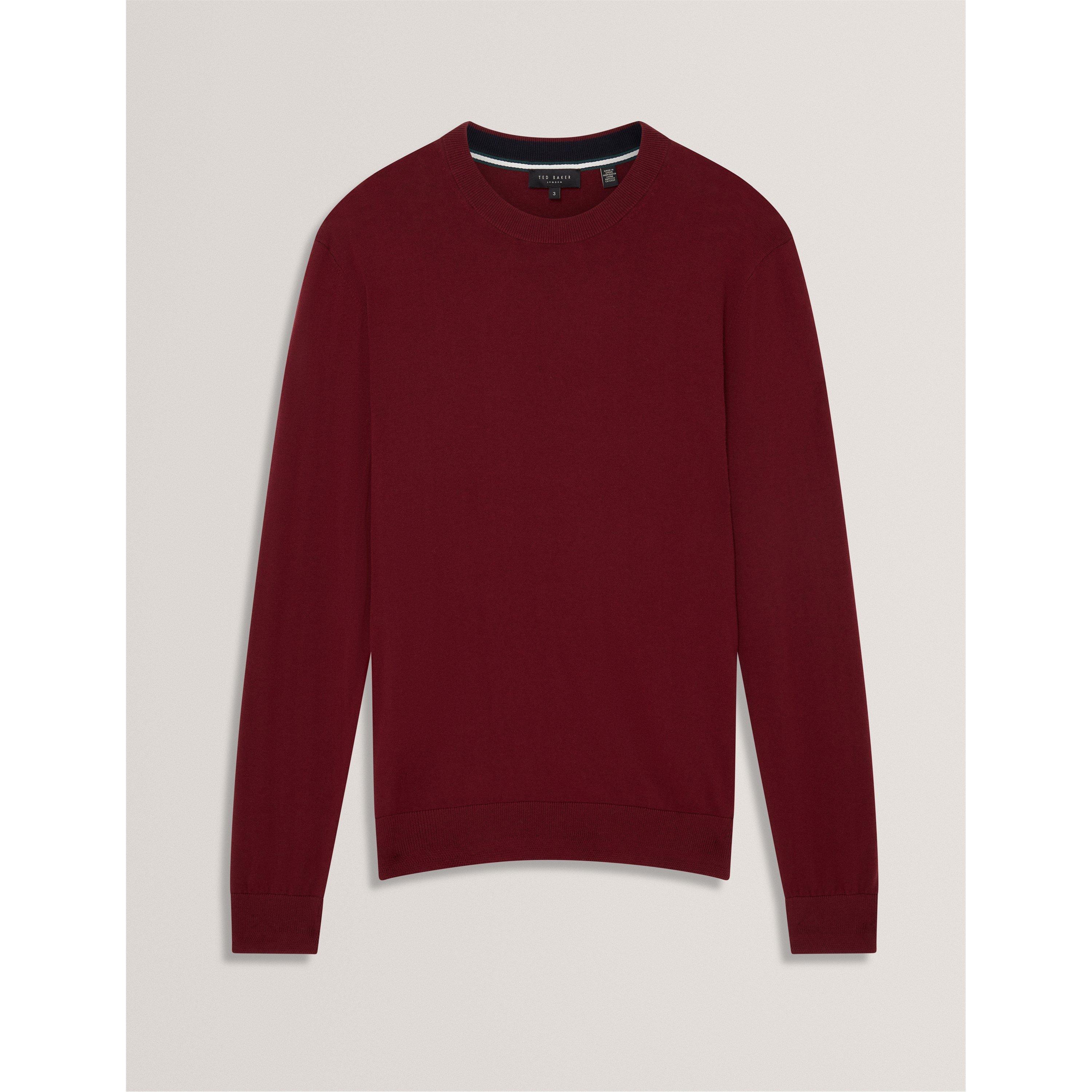 Ted Baker Men's Merino Blend Crew Neck Jumper - Oxblood - L (4)