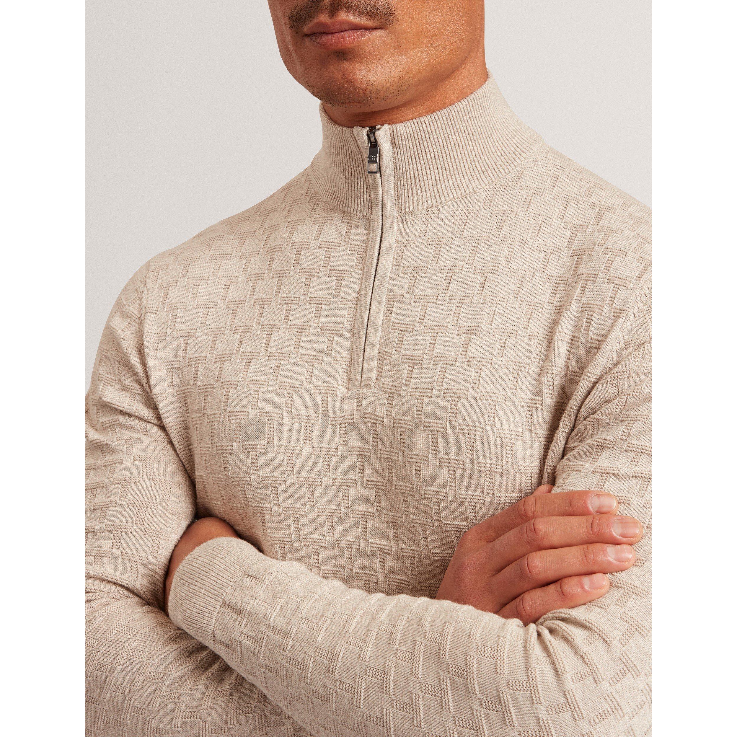 Ted Baker Men's Stitch Half Zip Knitted Top | FRASERS