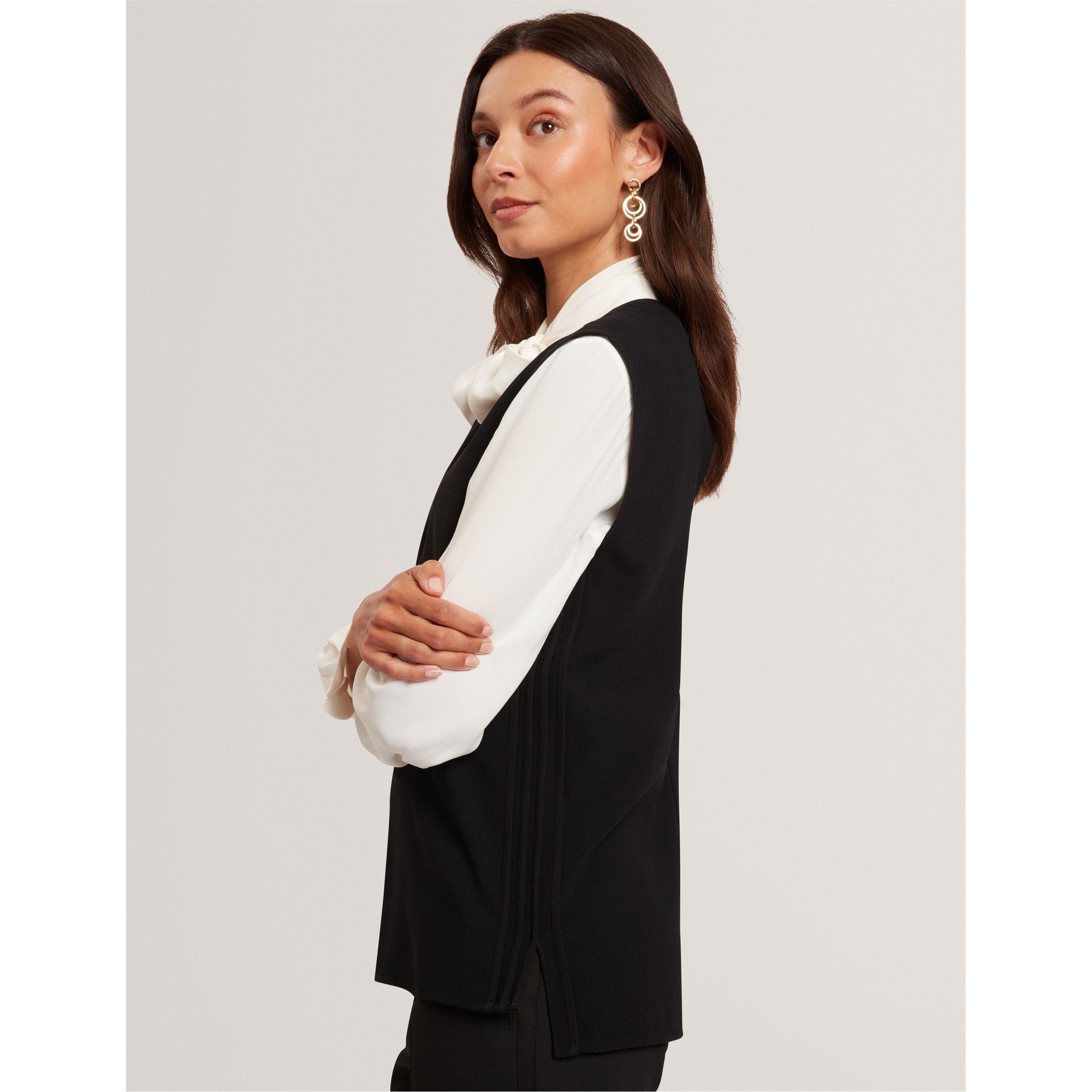 Black - Ted Baker - Women's Knitted Sweater Vests - 4