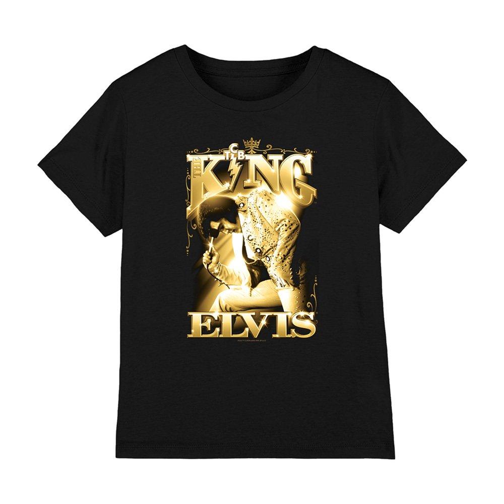 Black - Elvis Presley - Elvis Presley The King Kids T-Shirt Black - 1