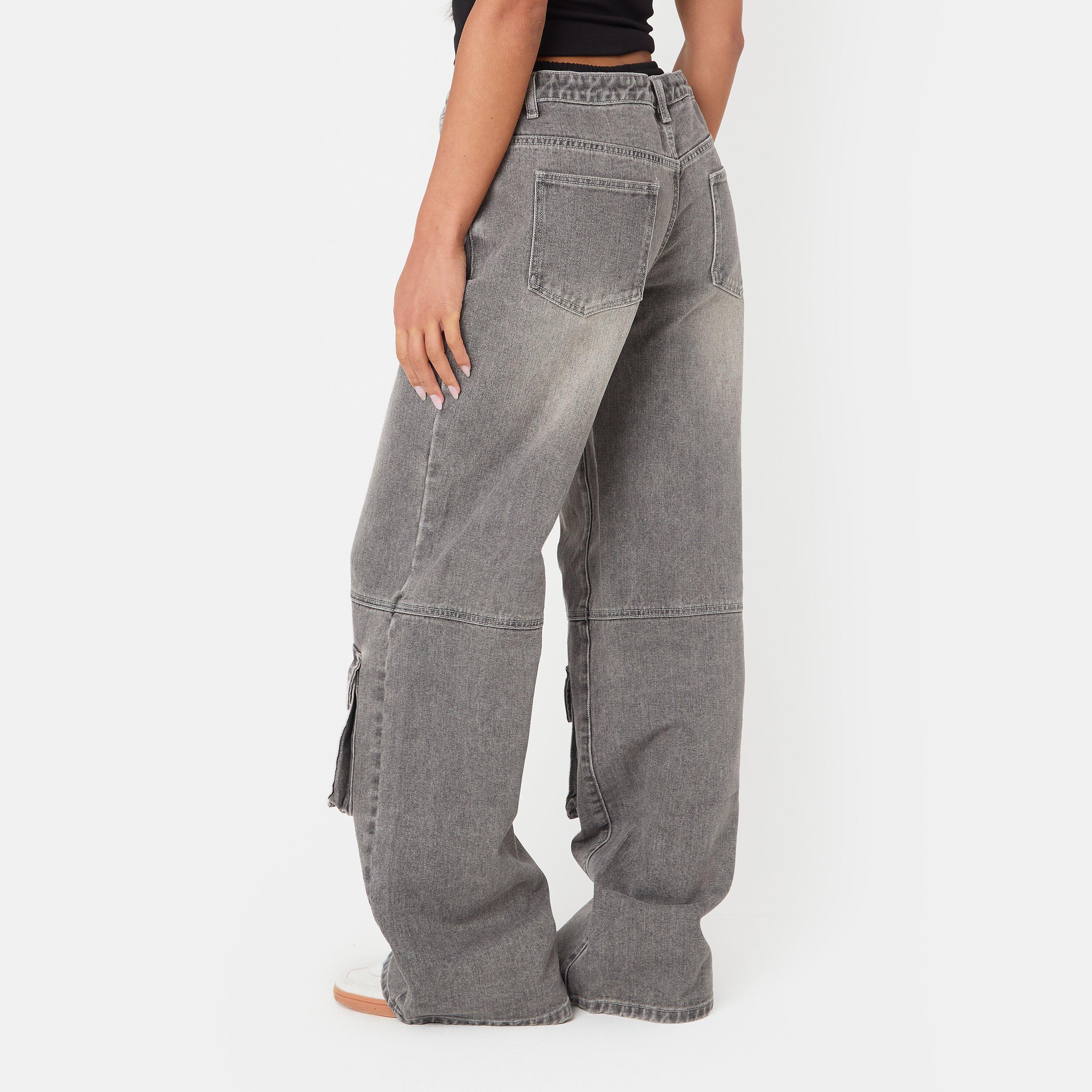 Grey - I Saw It First - Double Waistband Cargo Jean - 2