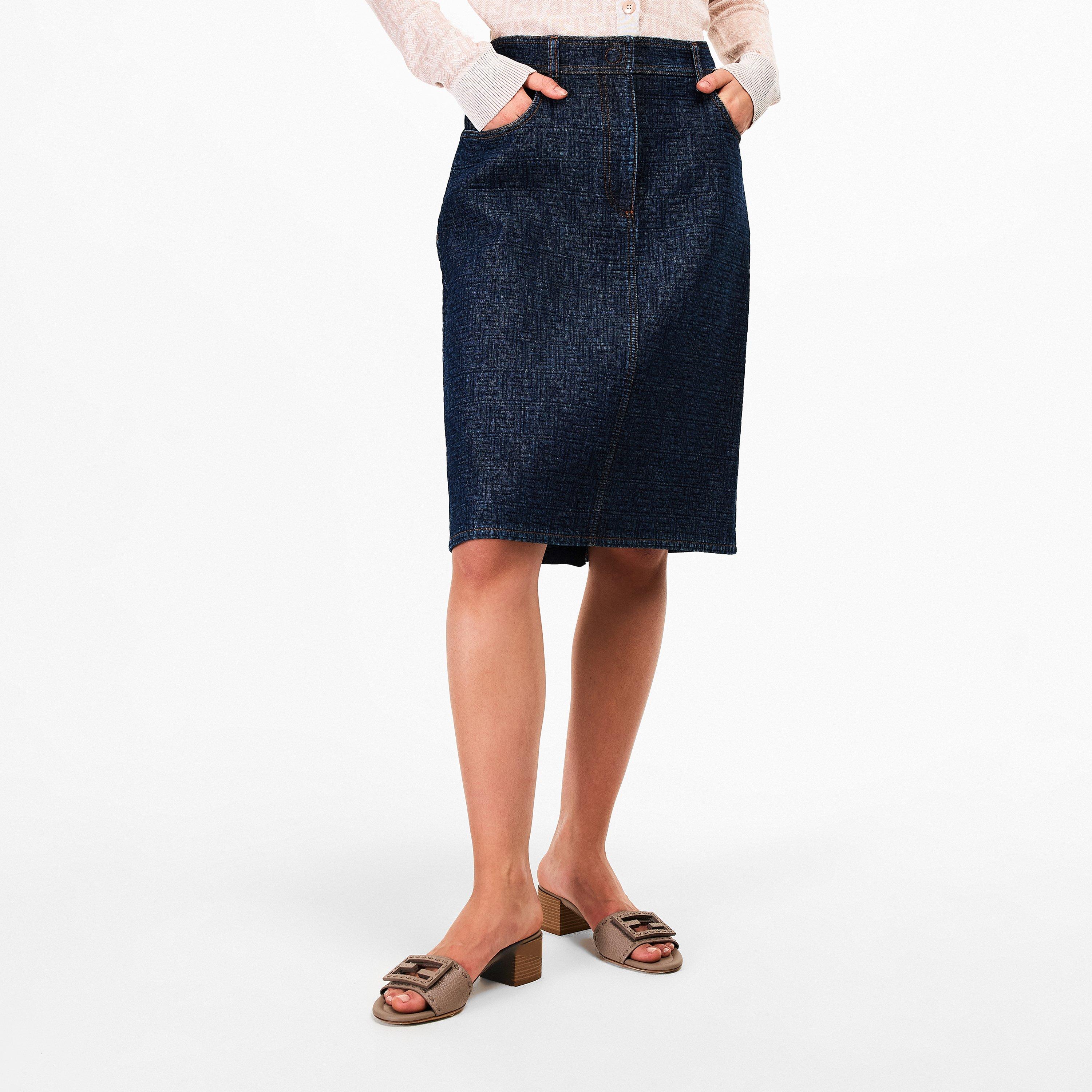 Blueberry 26 - Fendi - Women's FF Denim Skirt - 3