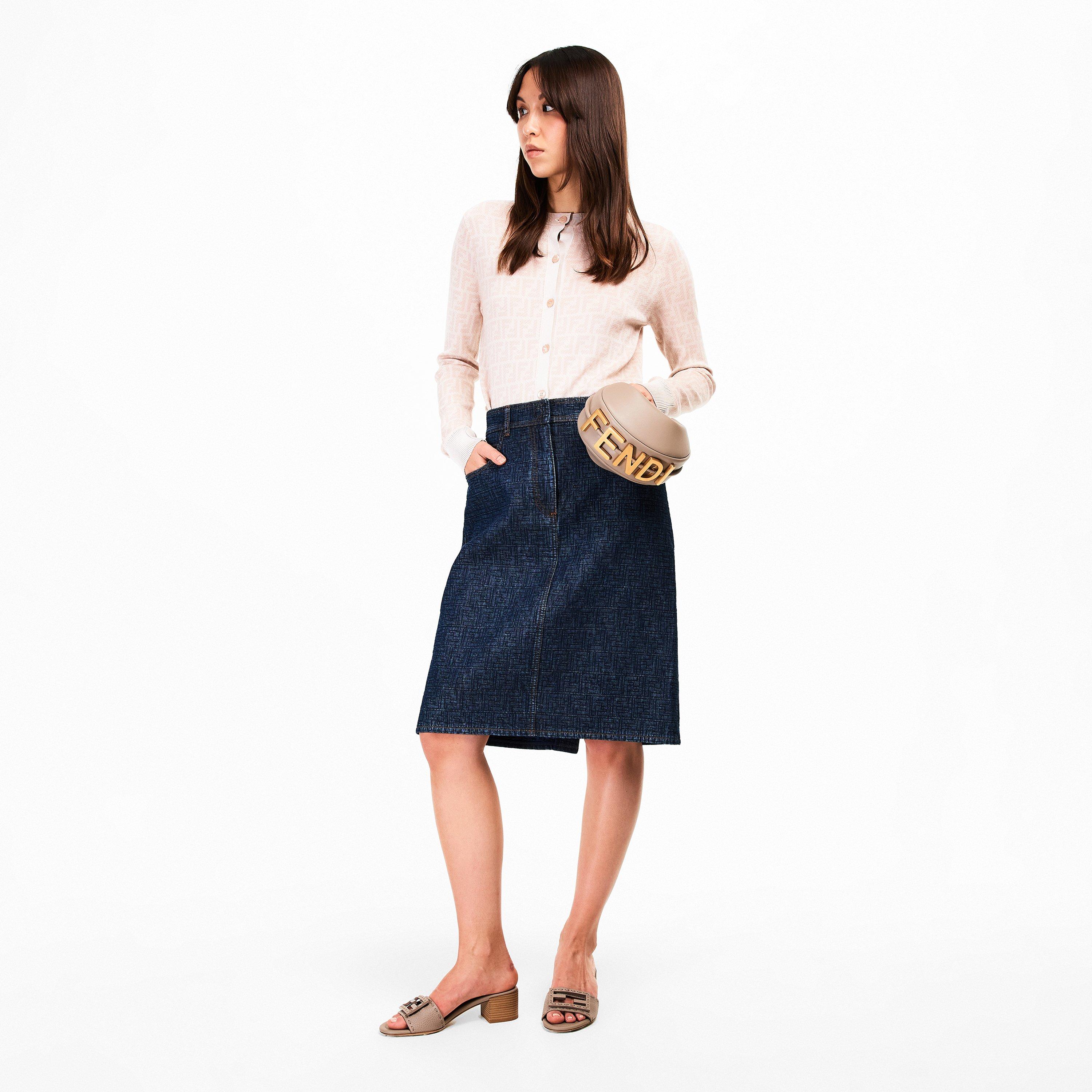 Blueberry 26 - Fendi - Women's FF Denim Skirt - 6