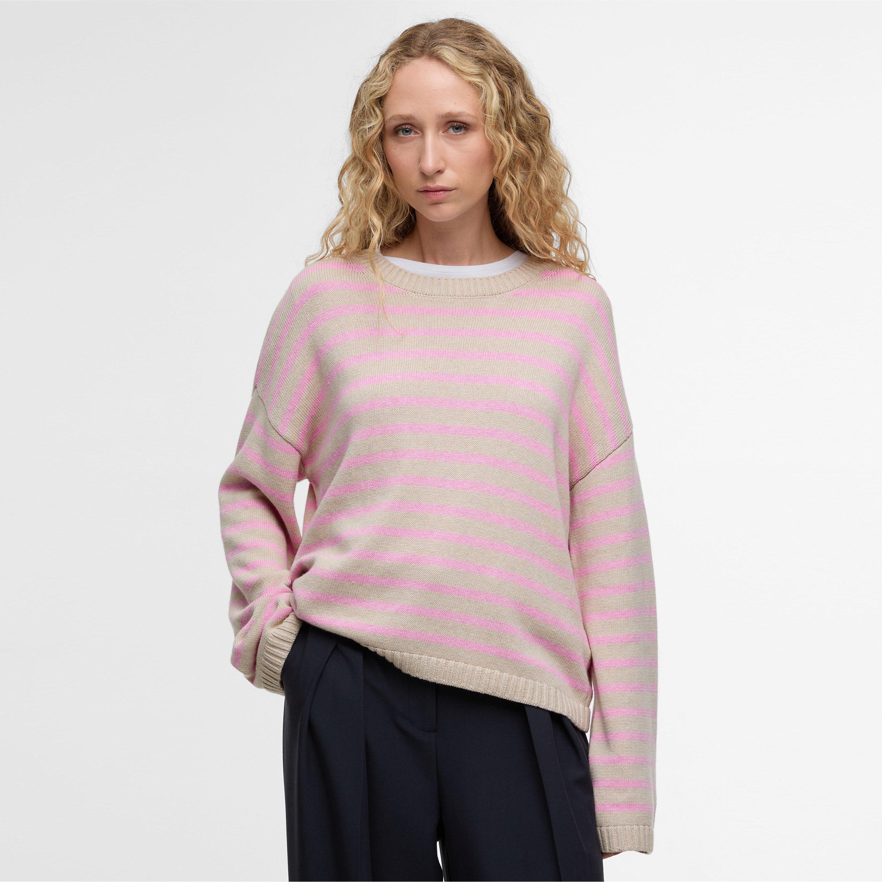 Oat/Chrry Blssm - Barbour - Womens Rosie Striped Jumper - 2