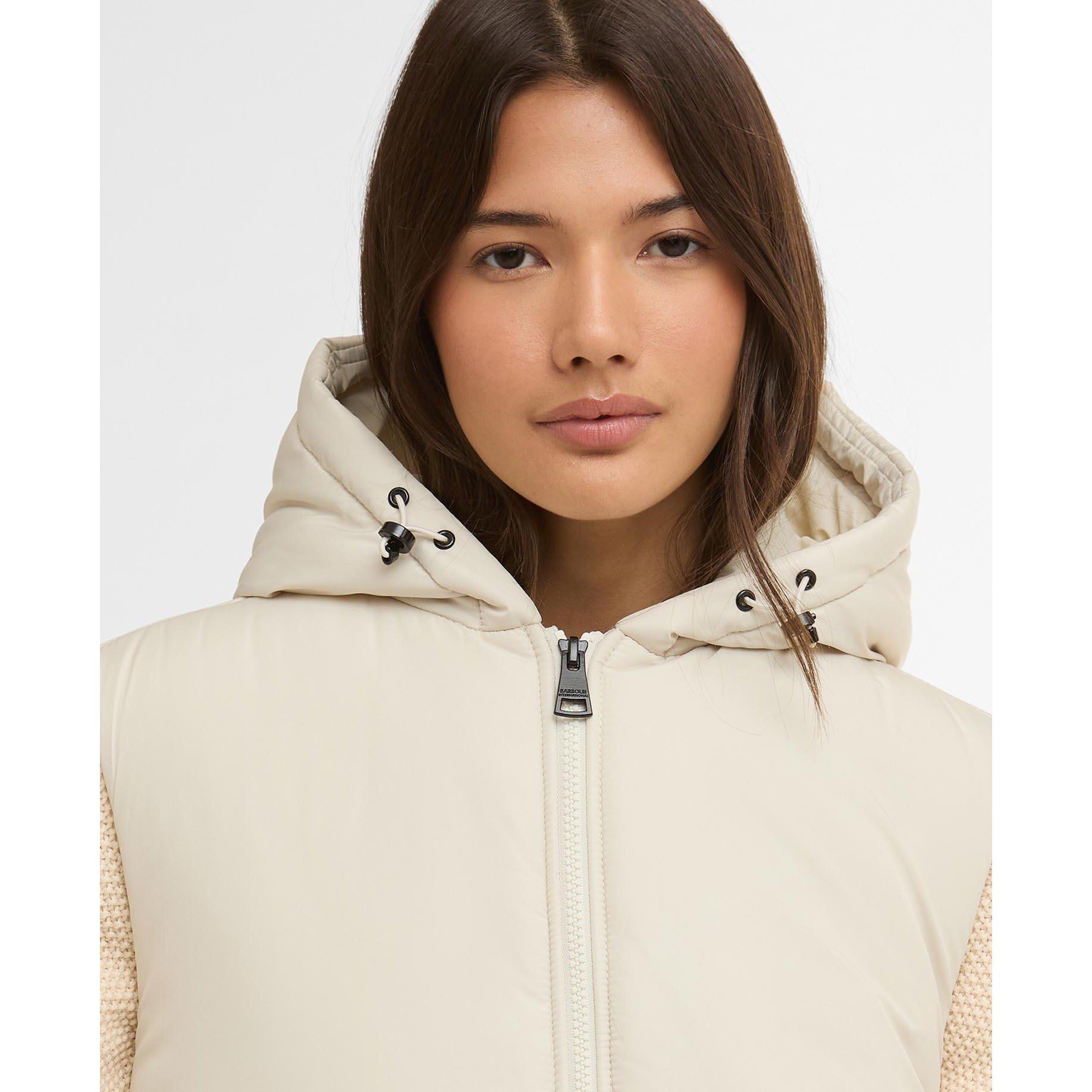 Bone White - Barbour International - Womens Calista Gilet - 4