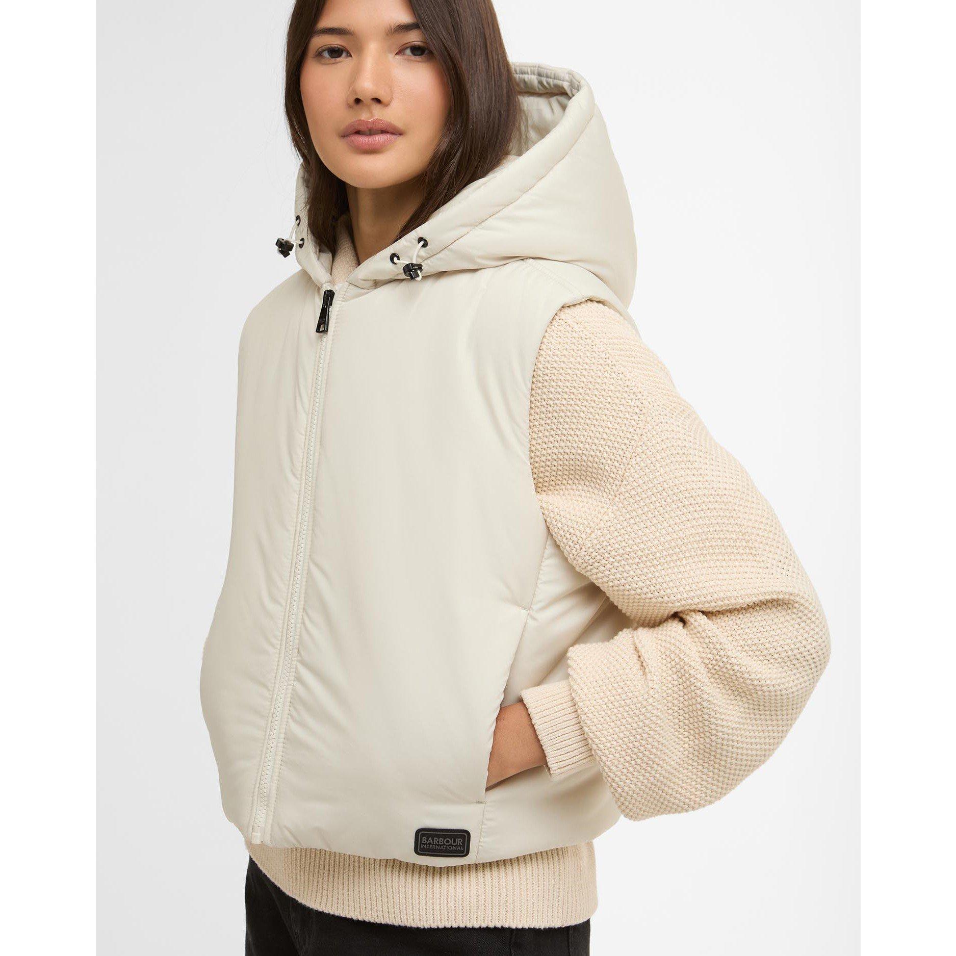 Bone White - Barbour International - Womens Calista Gilet - 5