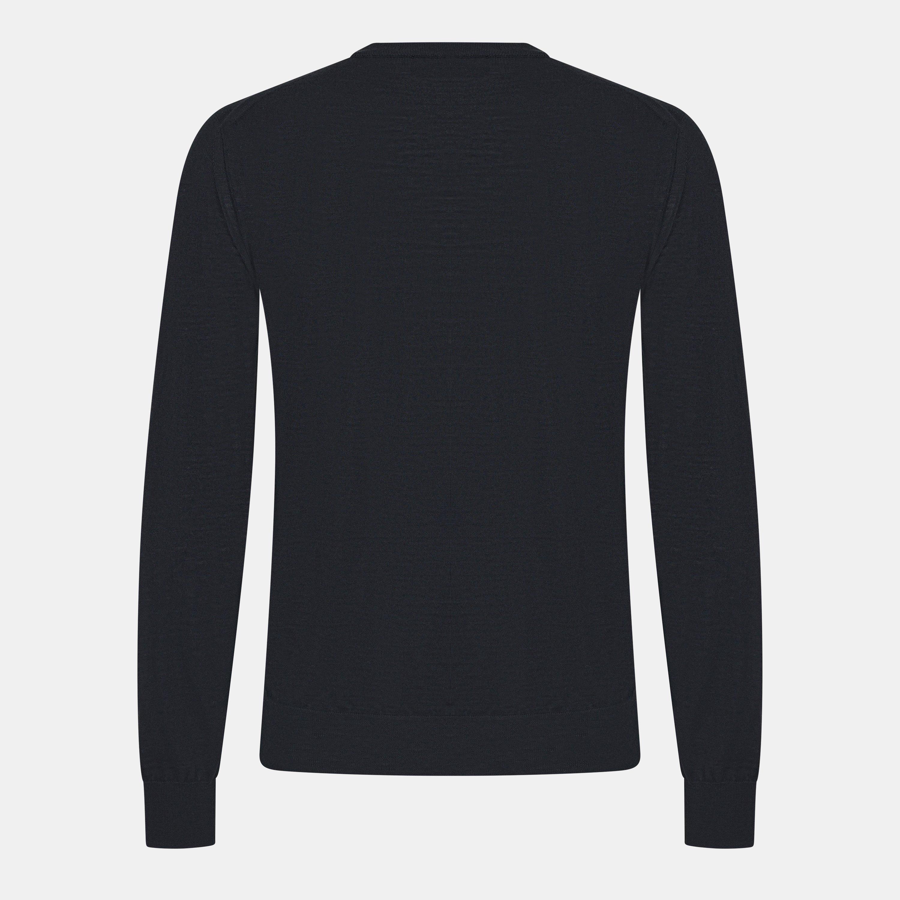 Black - Brioni - Men's Crew Neck Jumper - 2