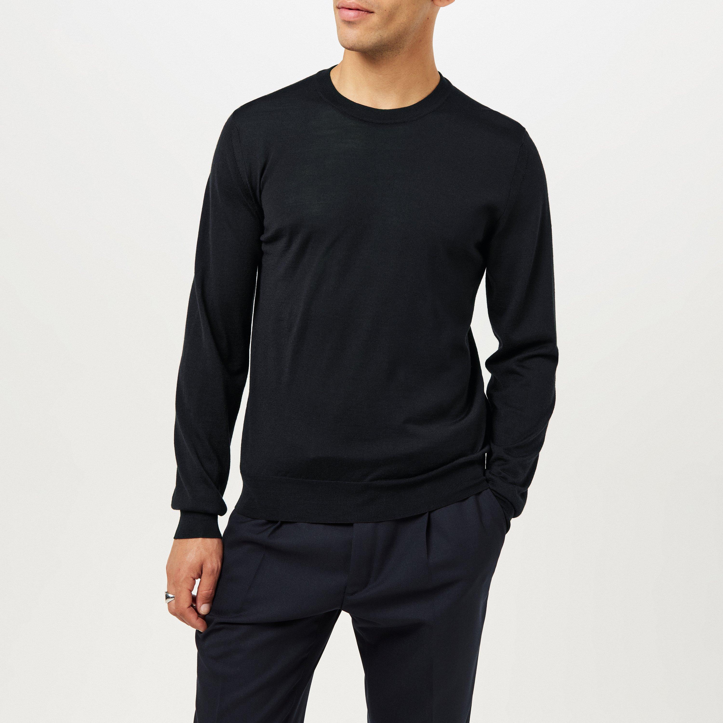 Black - Brioni - Men's Crew Neck Jumper - 3