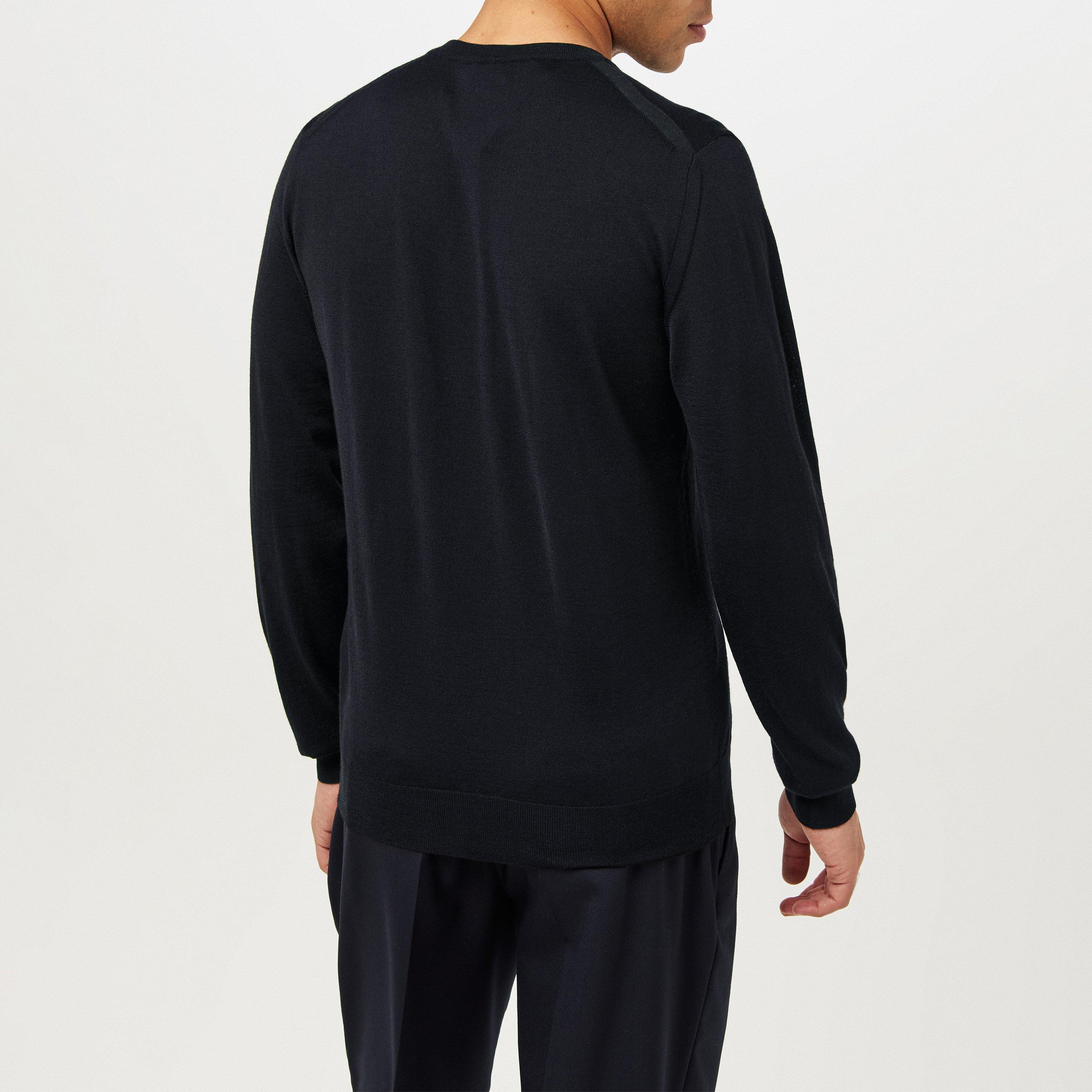 Black - Brioni - Men's Crew Neck Jumper - 4