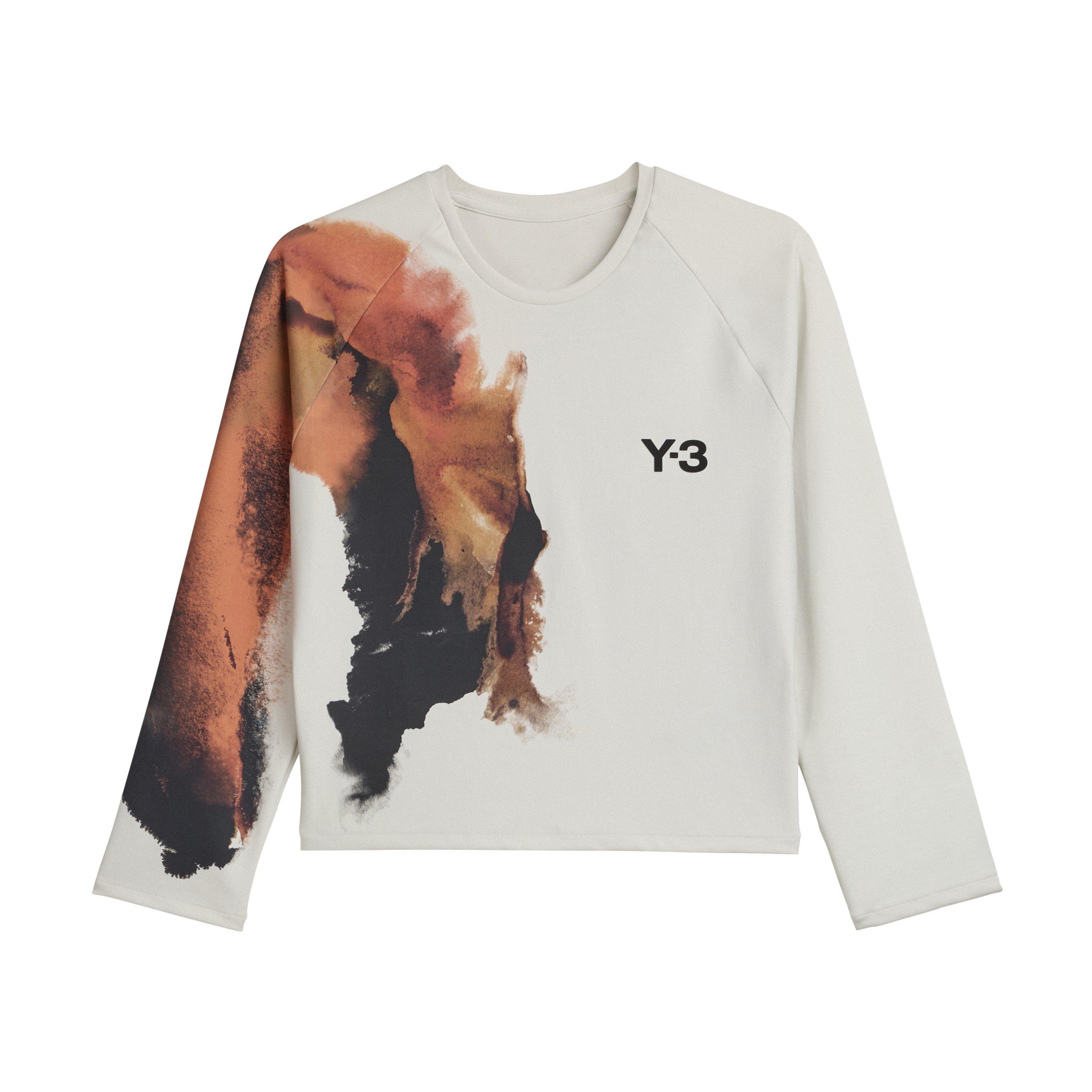 Orbit Grey - Y3 - Tennis Pro Cropped Long Sleeve T-Shirt - 1