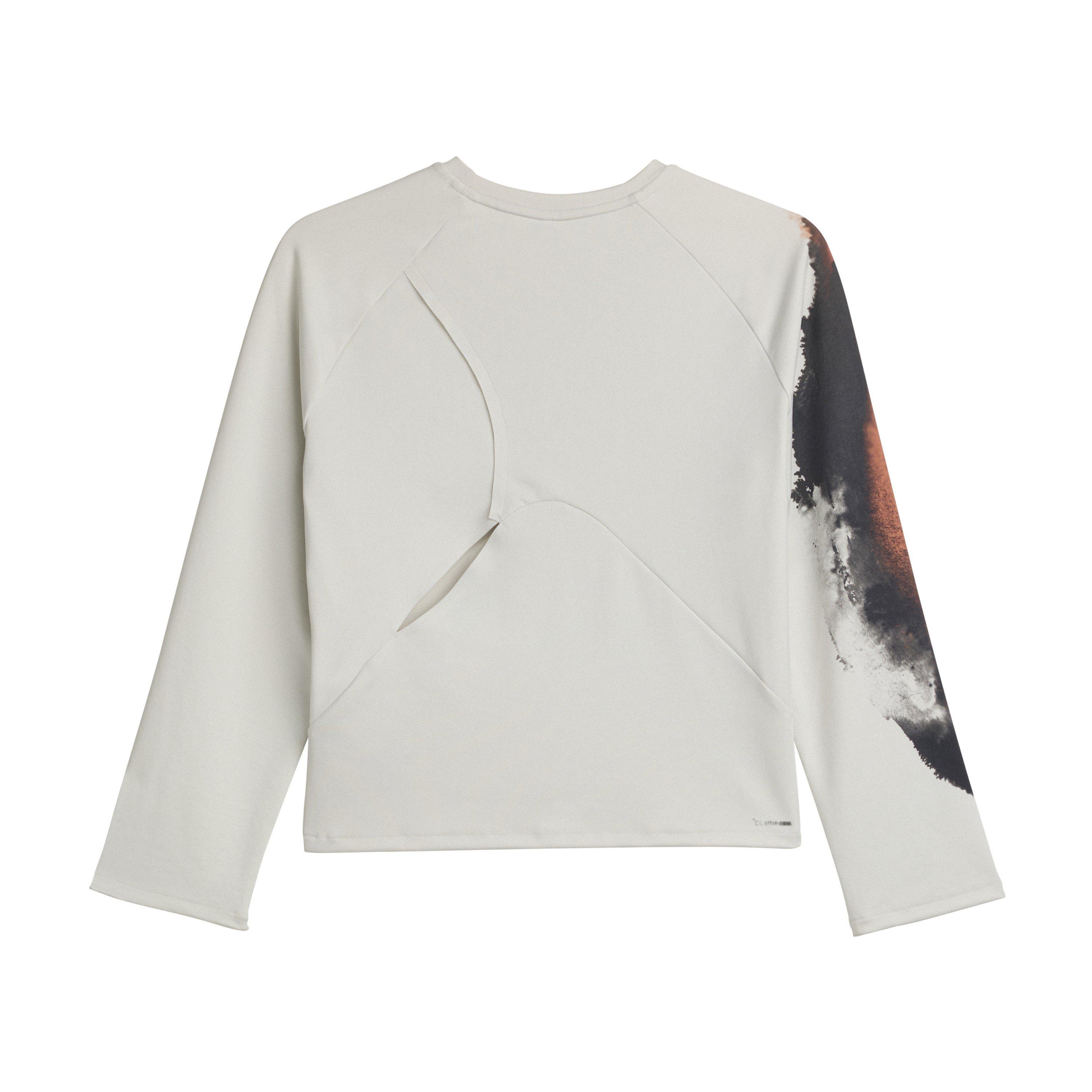 Orbit Grey - Y3 - Tennis Pro Cropped Long Sleeve T-Shirt - 2