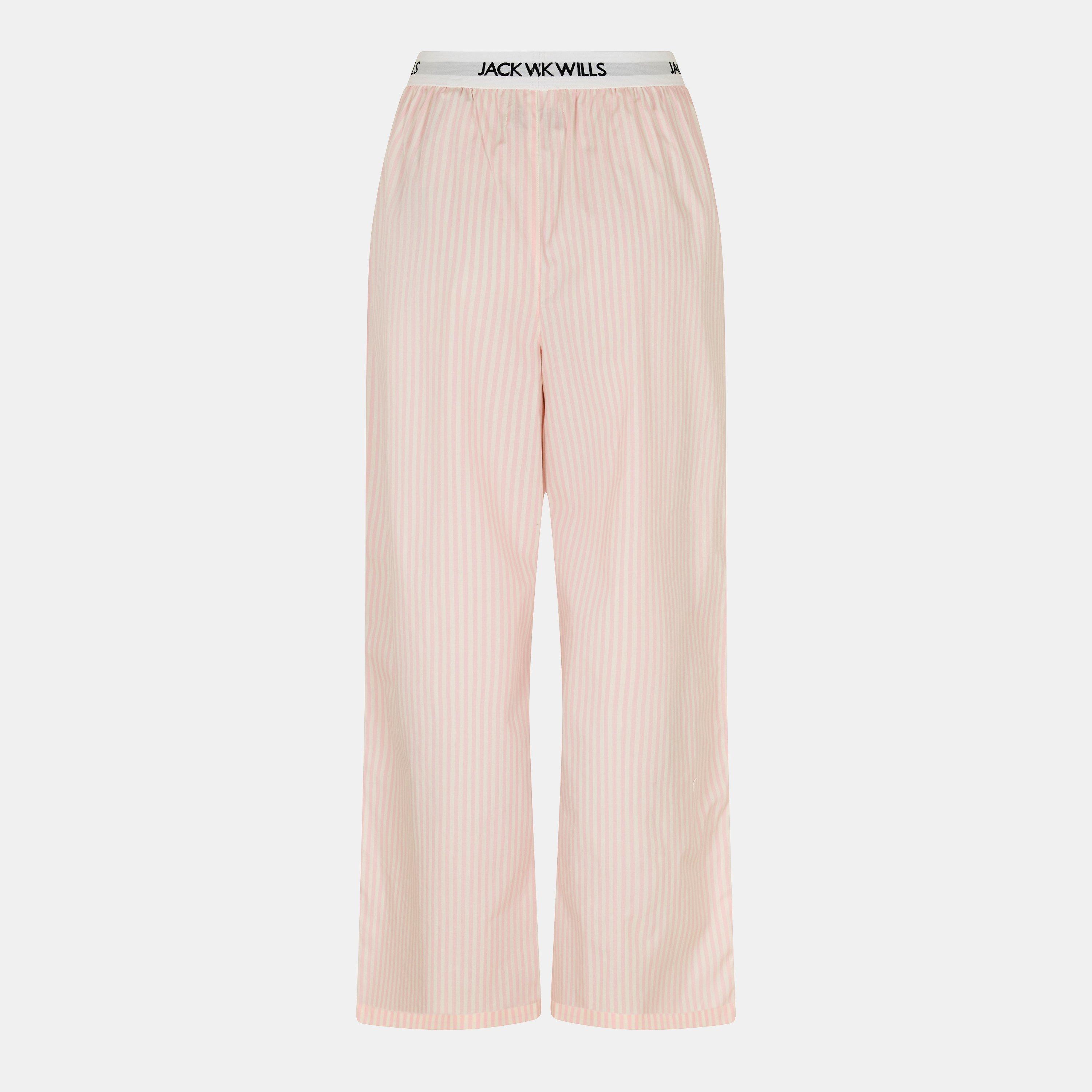 Bianco/Rosa - Jack Wills - Womens Woven Long Sleeve Pyjama Set - 7