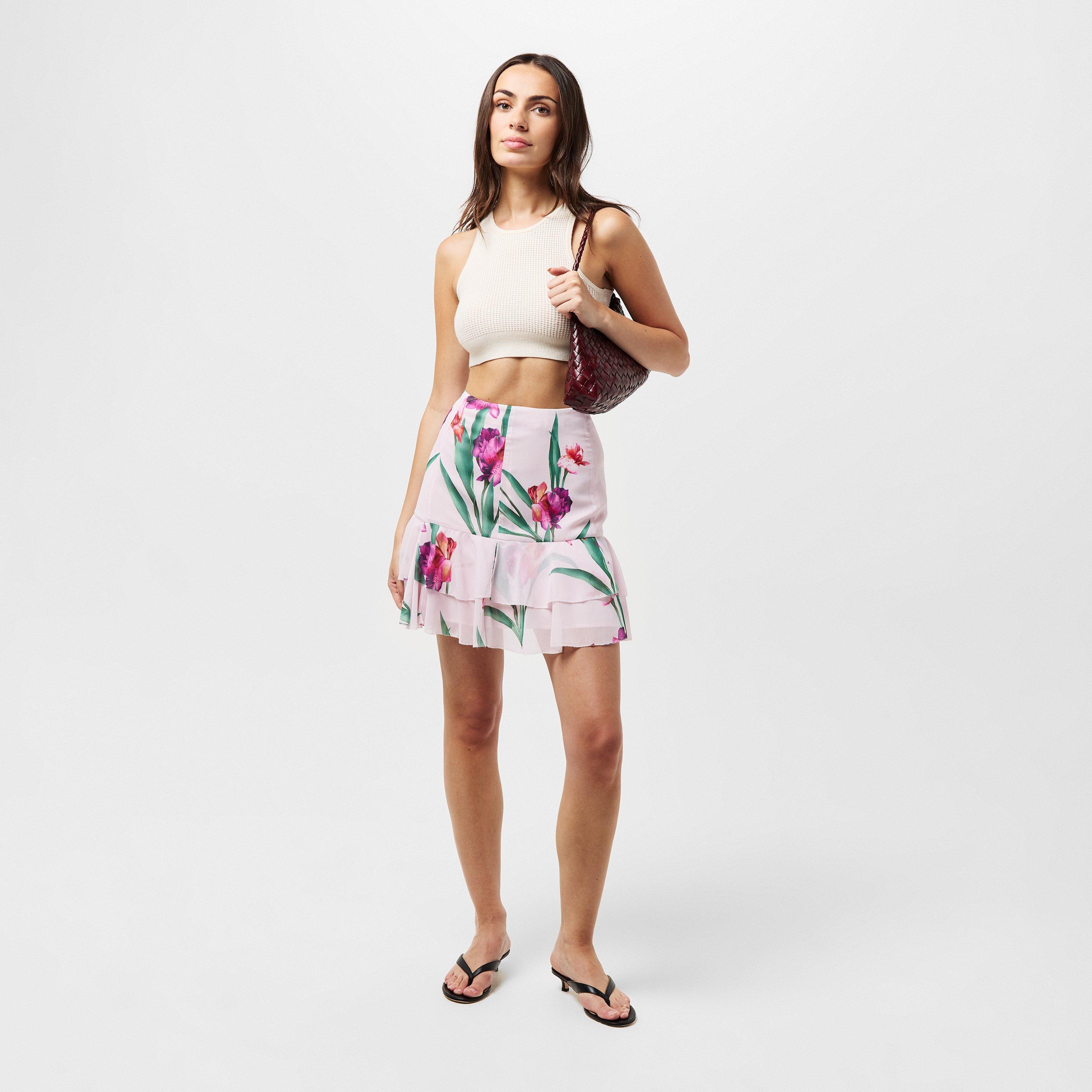 Lt-Pnk - Ted Baker - Woven Mini Skirt - 6