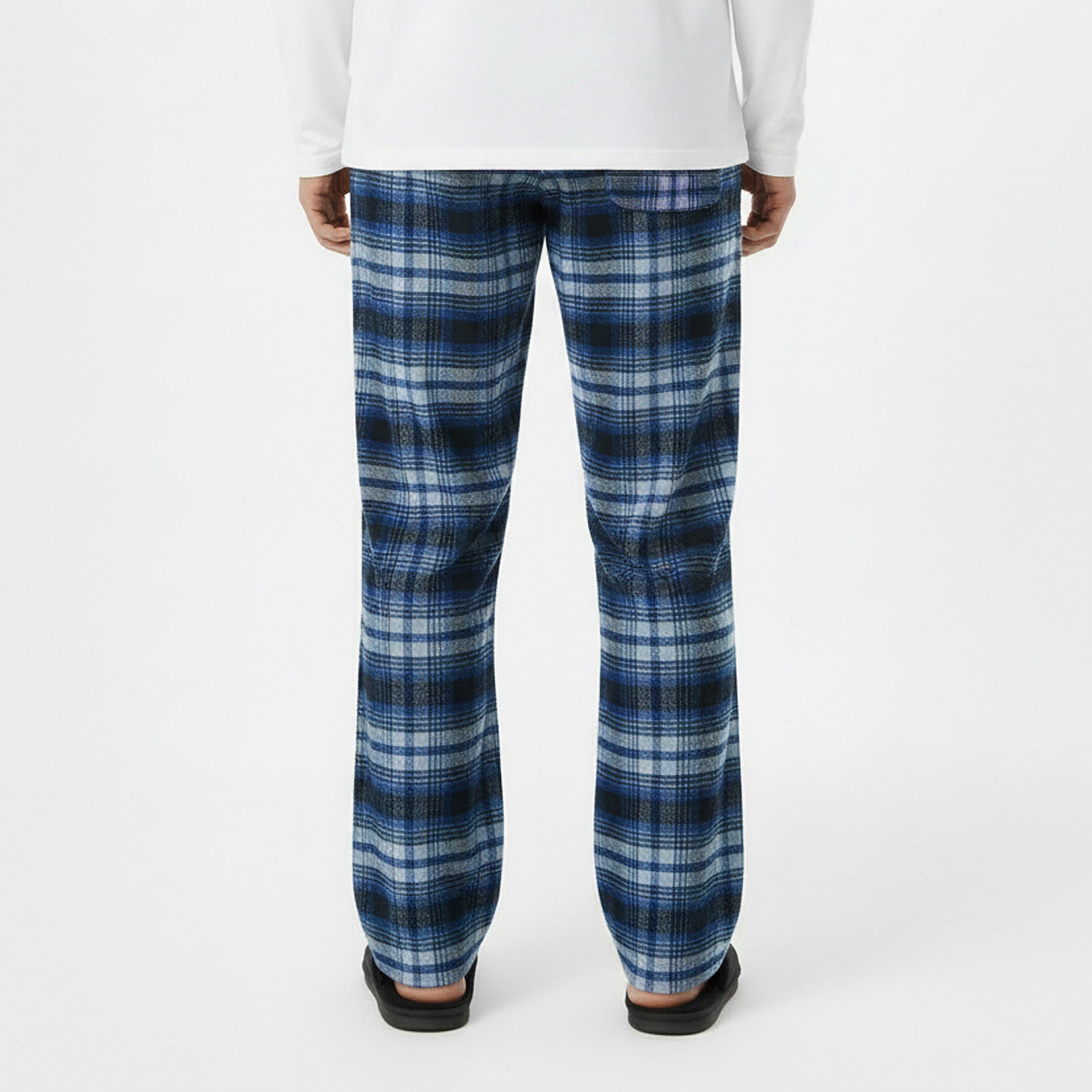 Ponoćno plava - Jack Wills - Men's JW Flannel Check Pyjama Trousers - 4