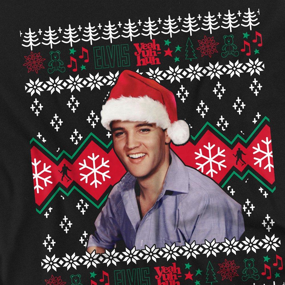 Black - Elvis Presley - Elvis Ugly Christmas Sweater Long Sleeve T-Shirt - 2