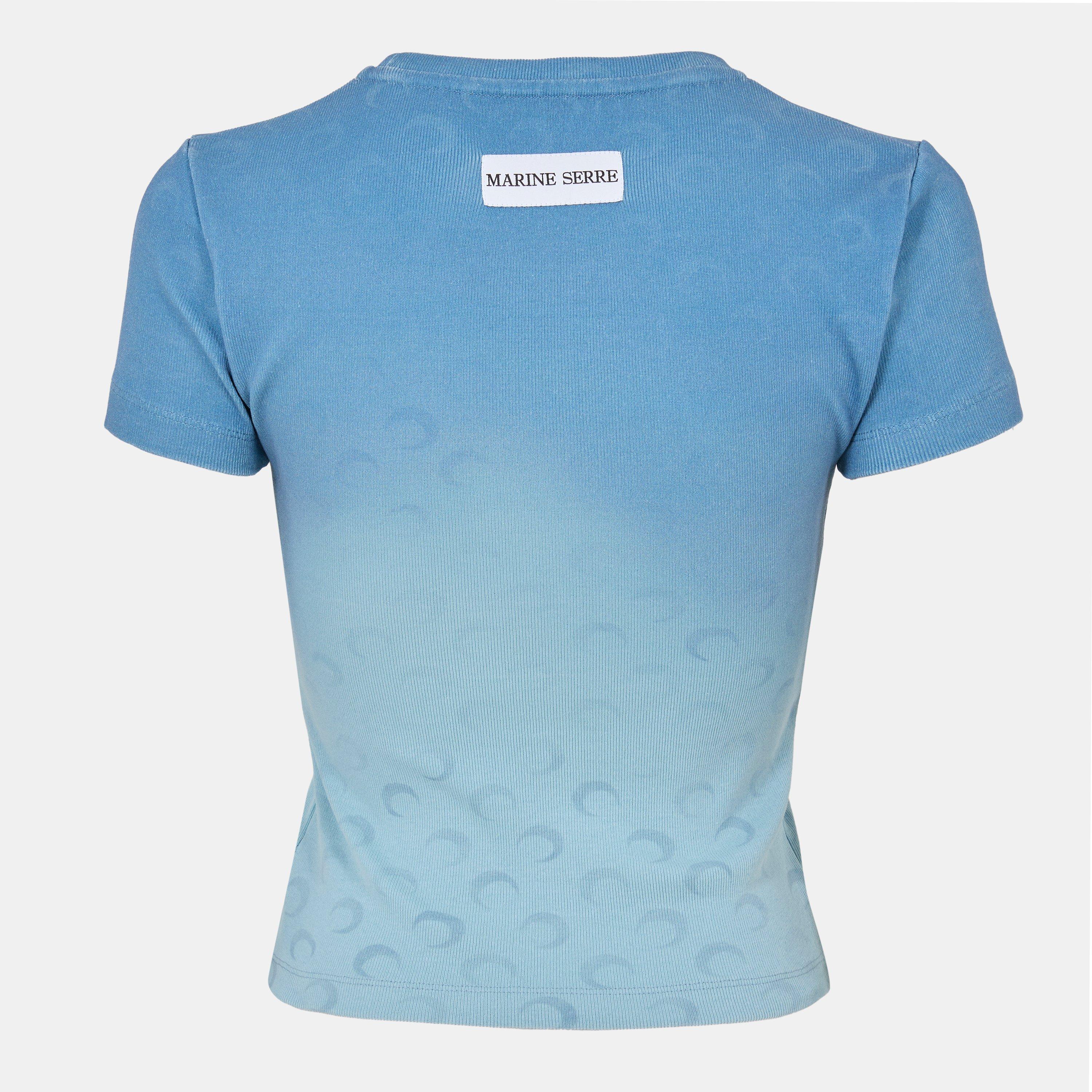 Light Blue - Marine Serre - Women's Moon Baby Tee - 2
