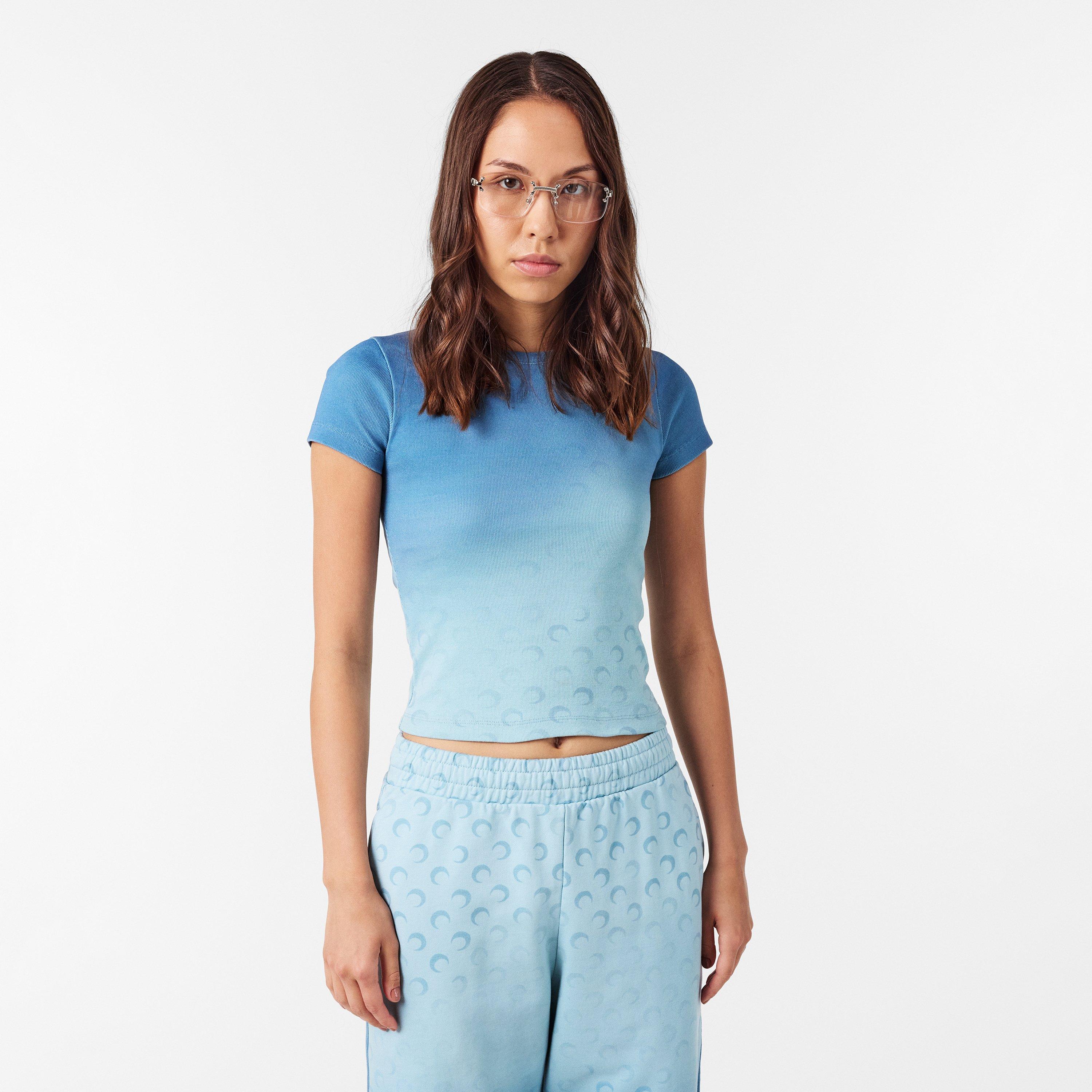 Light Blue - Marine Serre - Women's Moon Baby Tee - 3