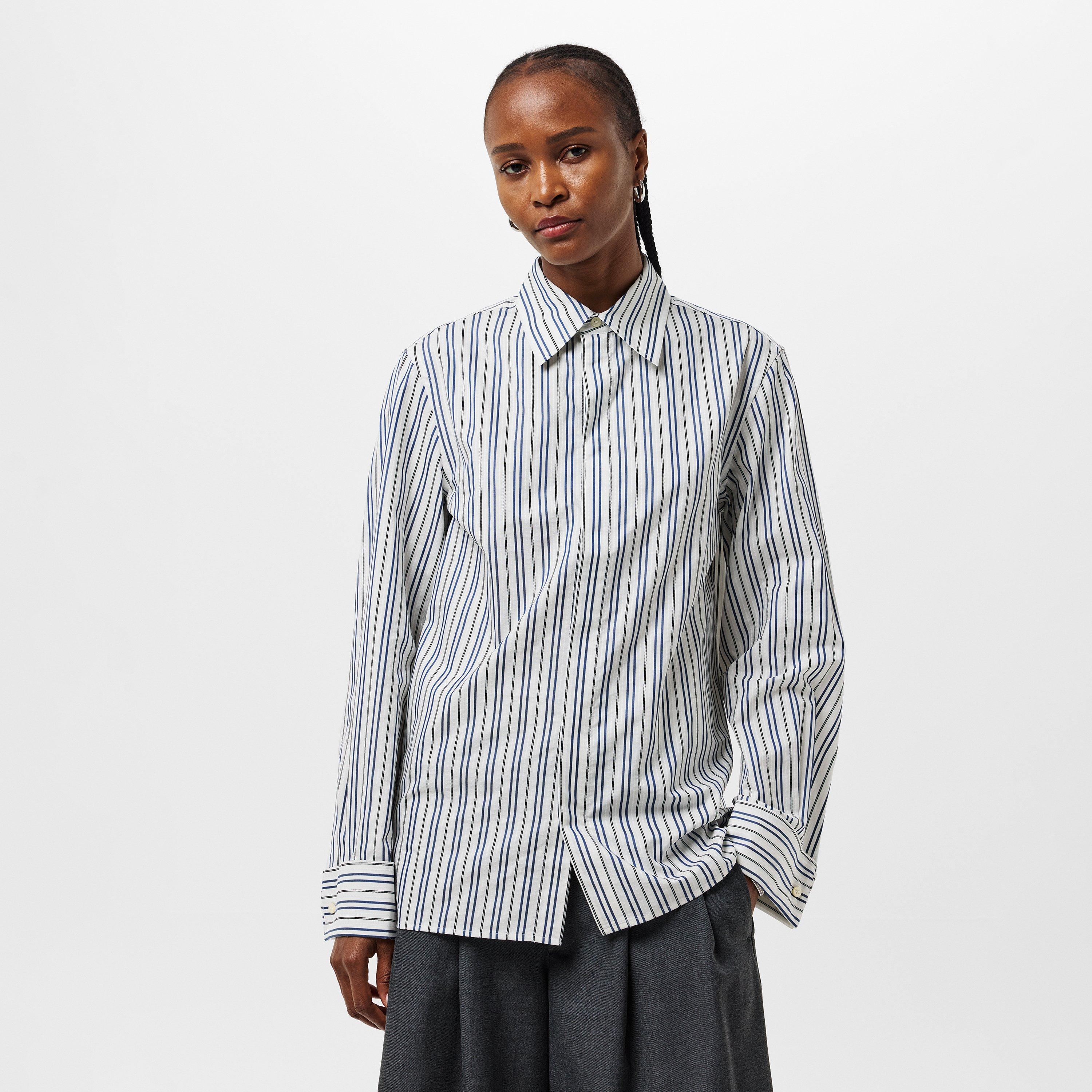 Off White - Marine Serre - Women's Stripe Long-Sleeve Patterned Shirt - 3
