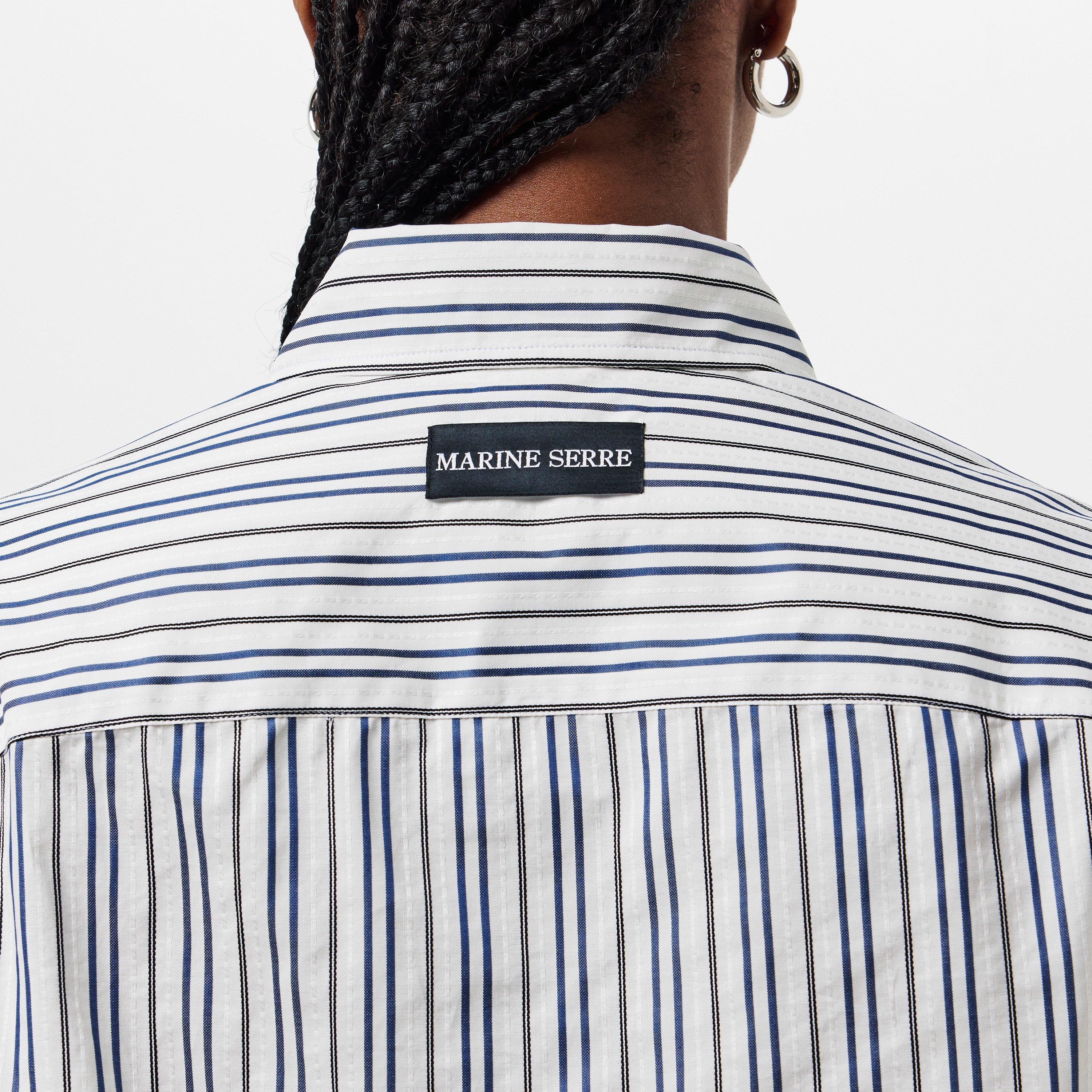 Off White - Marine Serre - Women's Stripe Long-Sleeve Patterned Shirt - 5