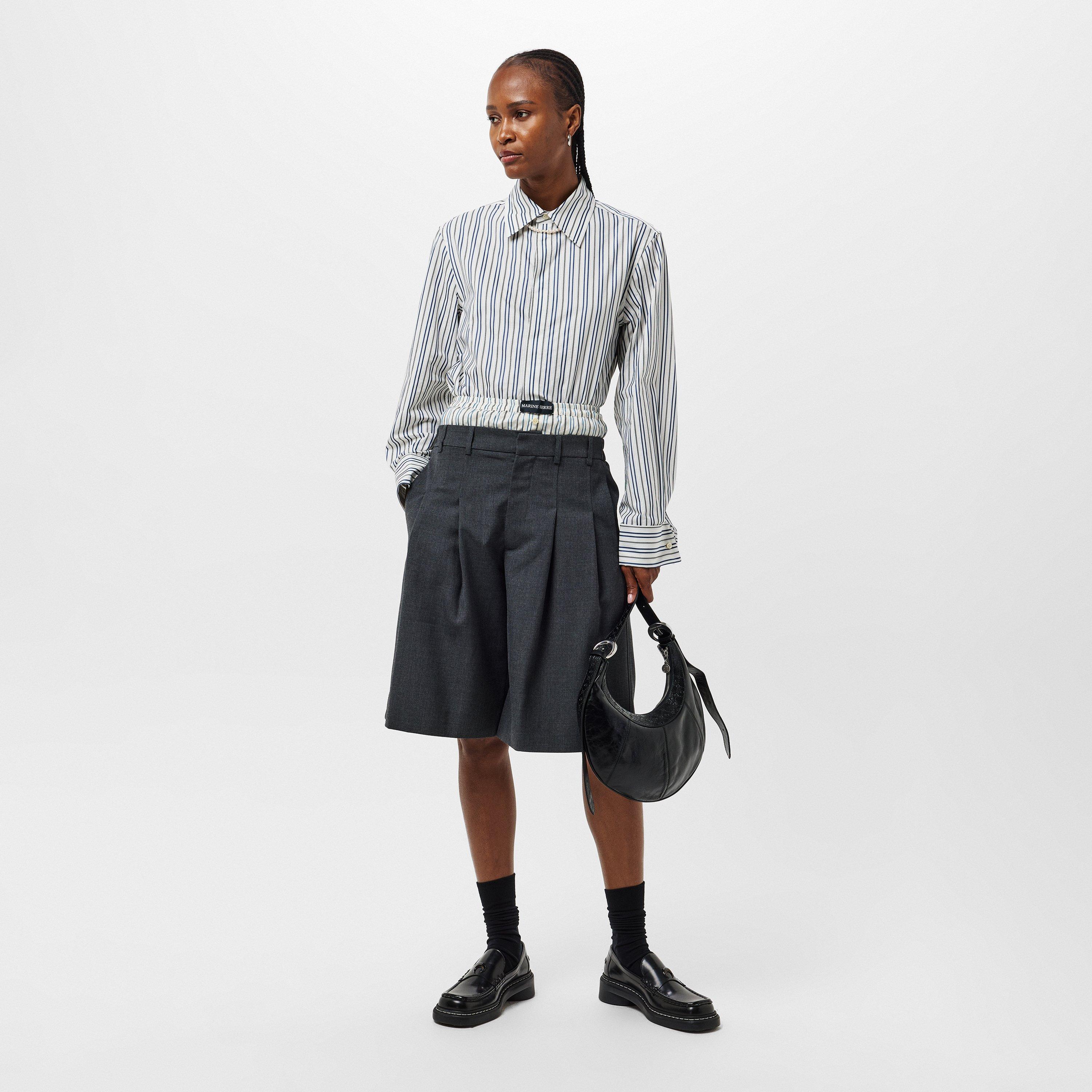 Off White - Marine Serre - Women's Stripe Long-Sleeve Patterned Shirt - 6