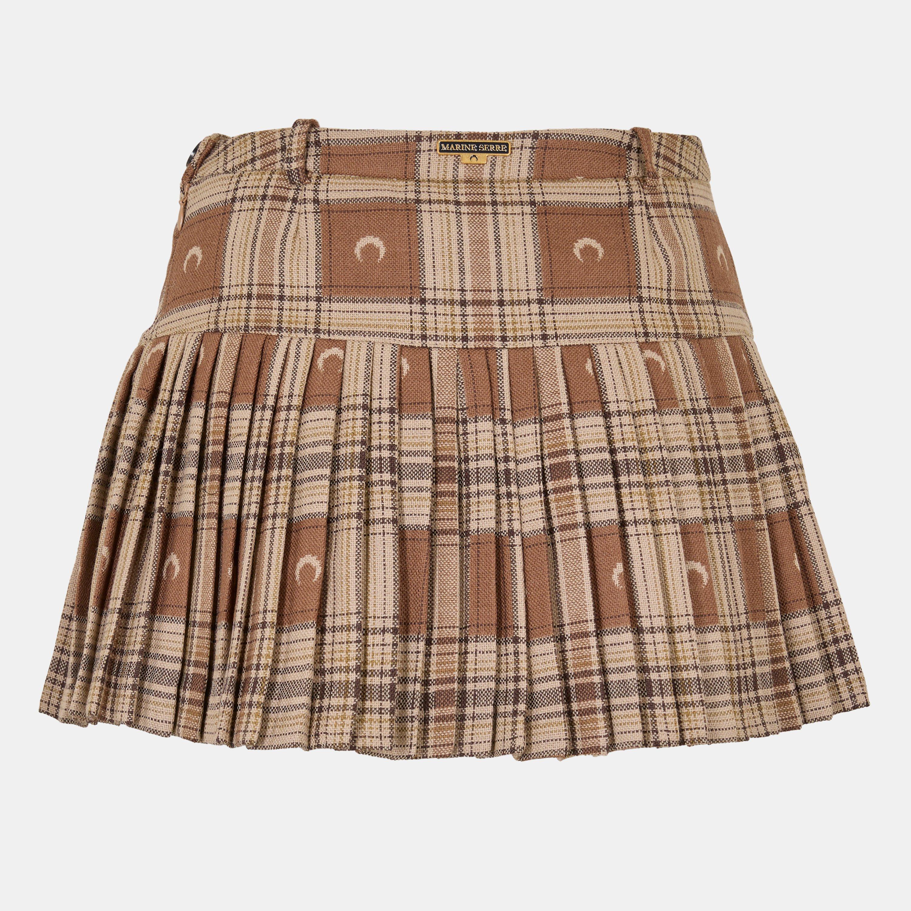 Light Brown - Marine Serre - Women's Moon Mini Skirt - 2