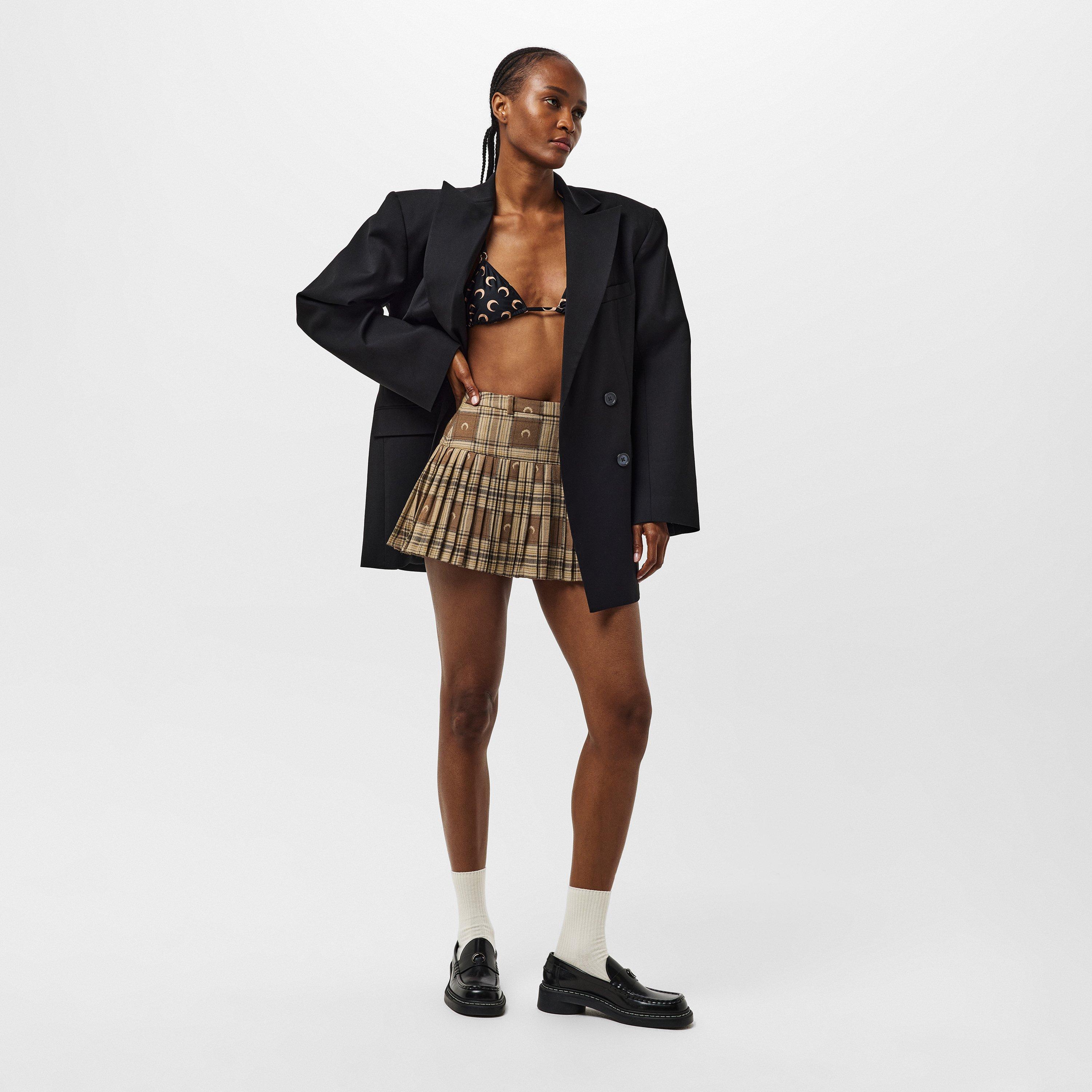 Light Brown - Marine Serre - Women's Moon Mini Skirt - 6