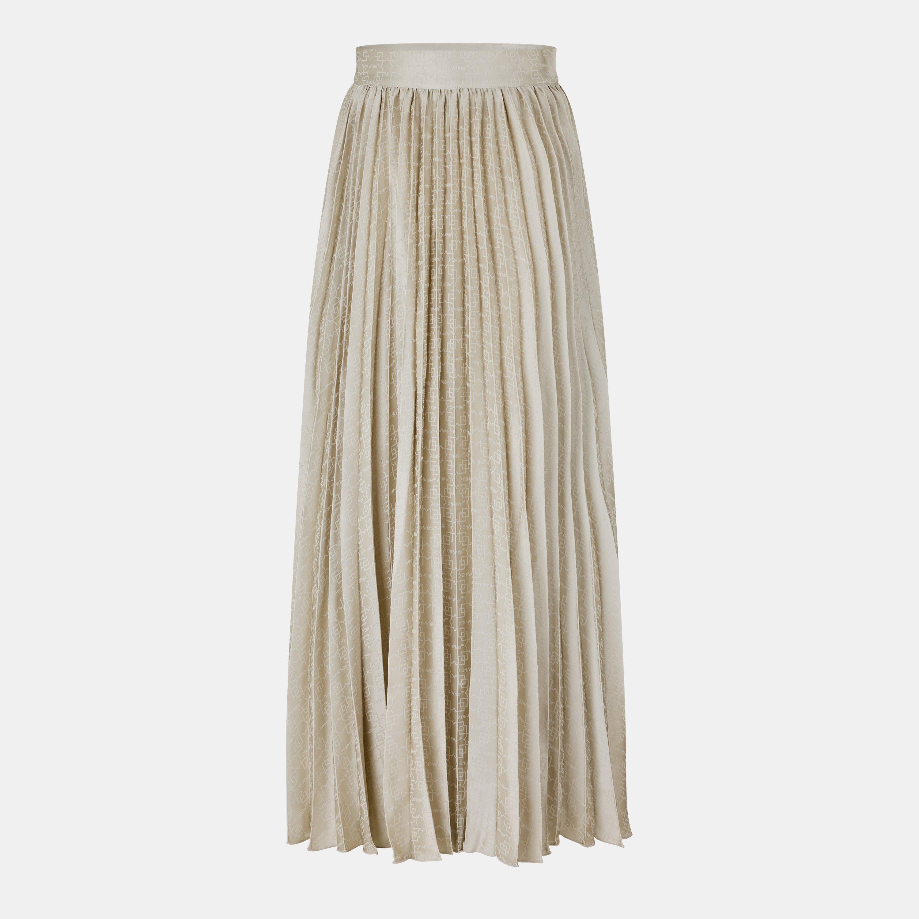 Grey/White - Off White - Women's A-Line Skirt - 1