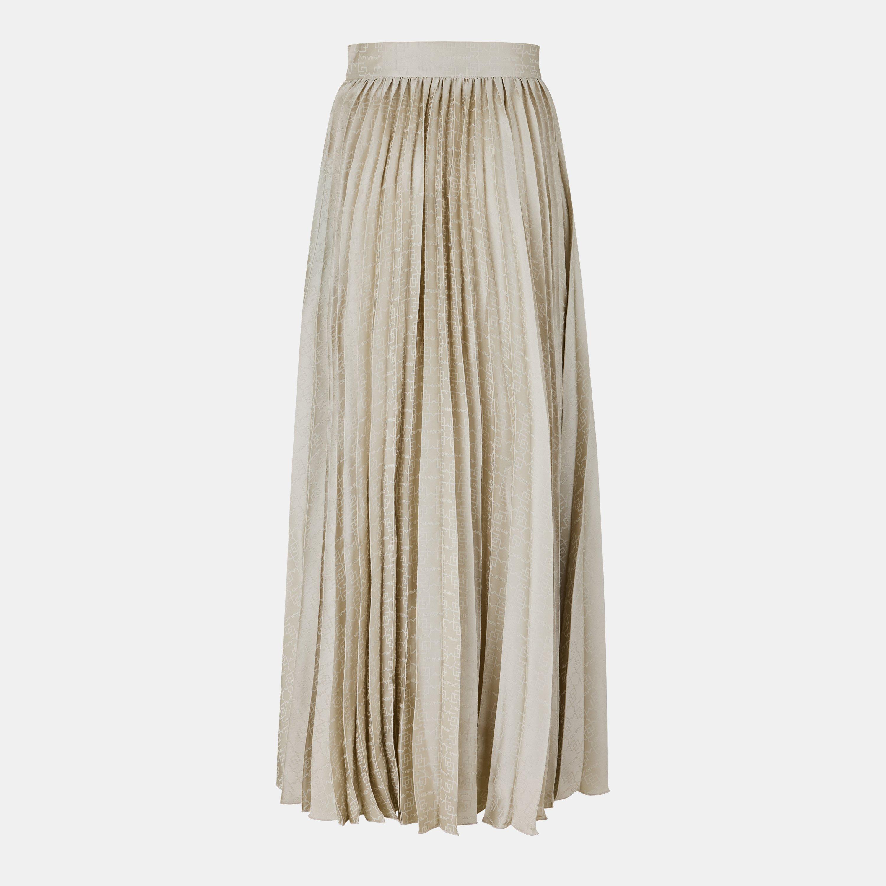 Grey/White - Off White - Women's A-Line Skirt - 2