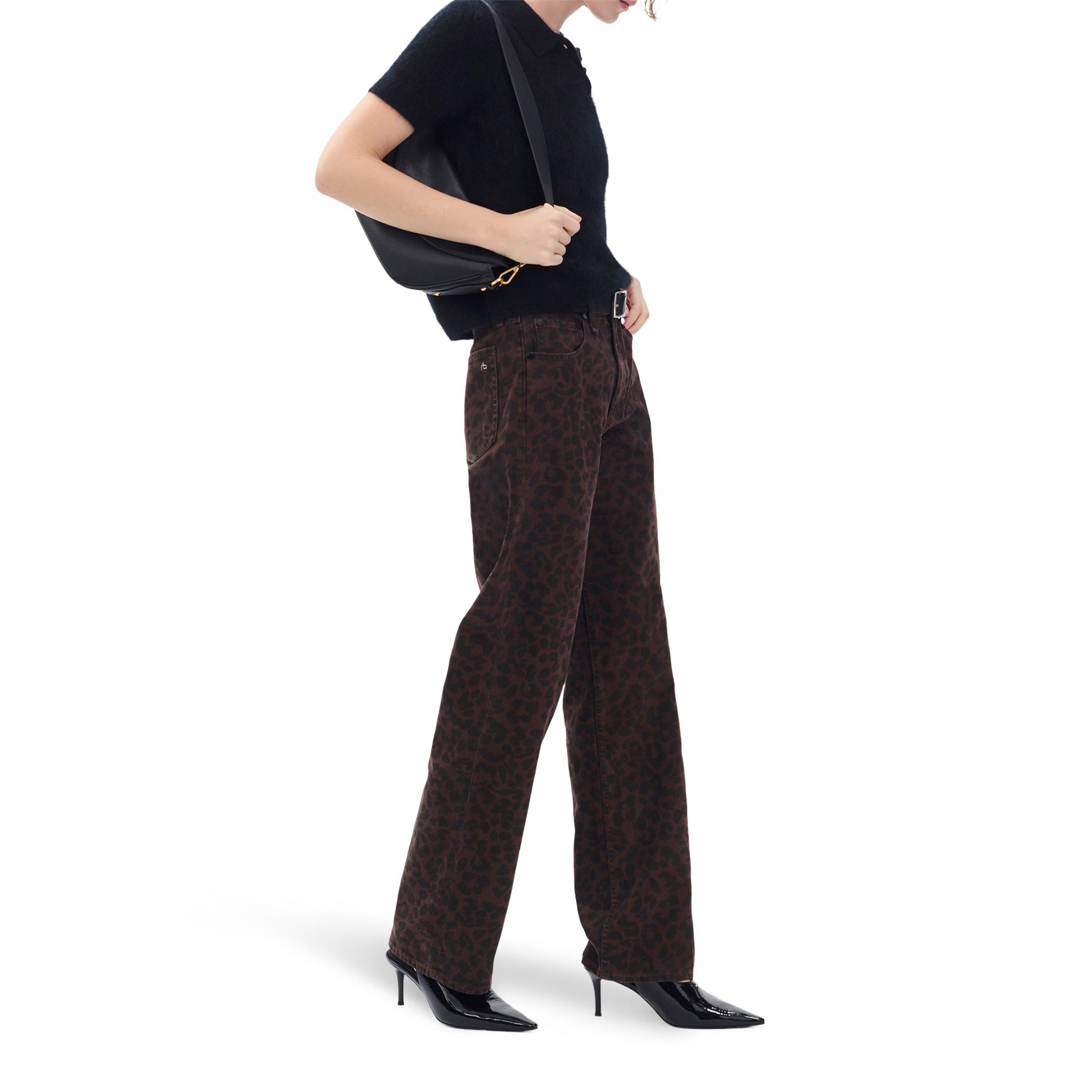 leopard - Rag and Bone - Women's R B Shea Wide Leg Jeans - 2