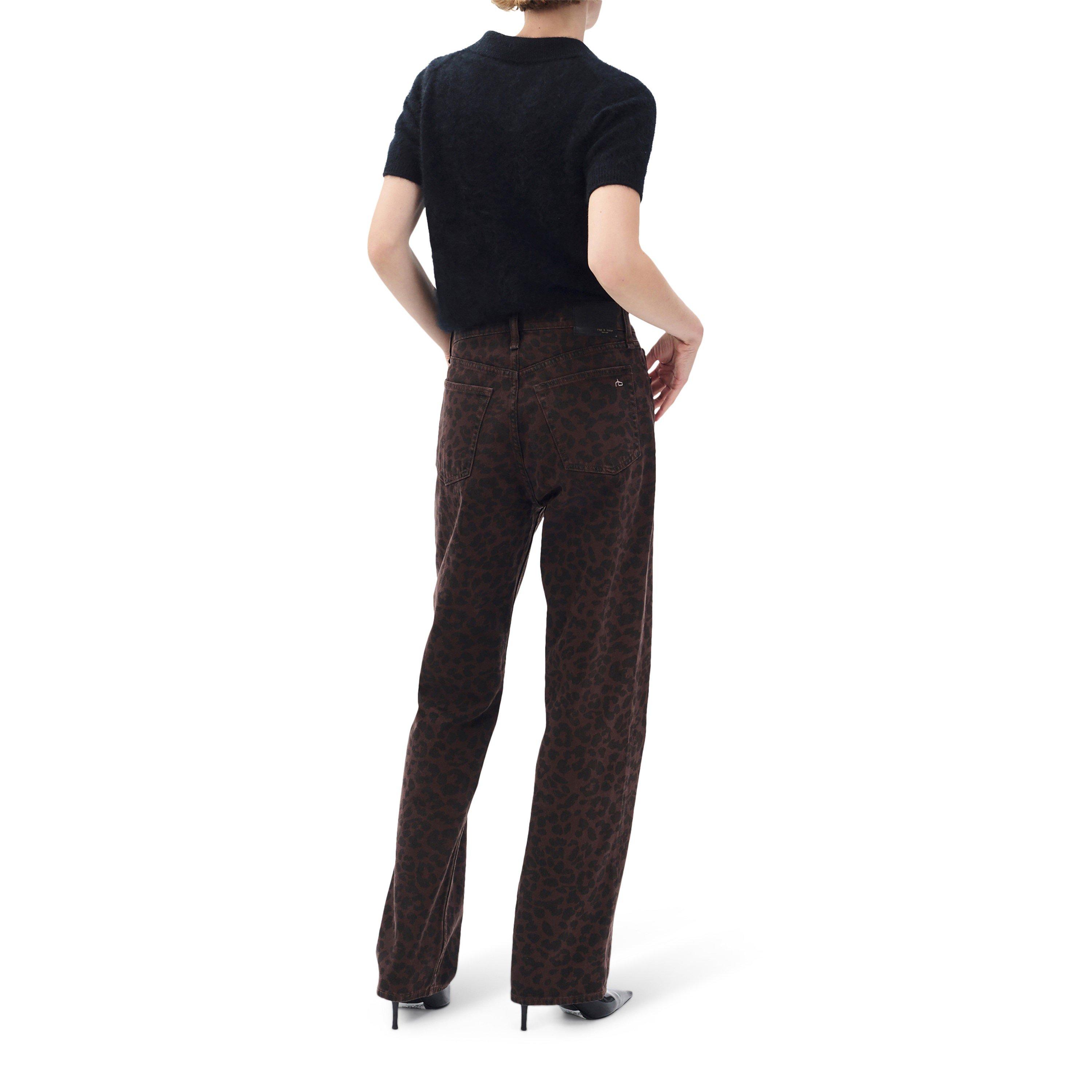 leopard - Rag and Bone - Women's R B Shea Wide Leg Jeans - 4