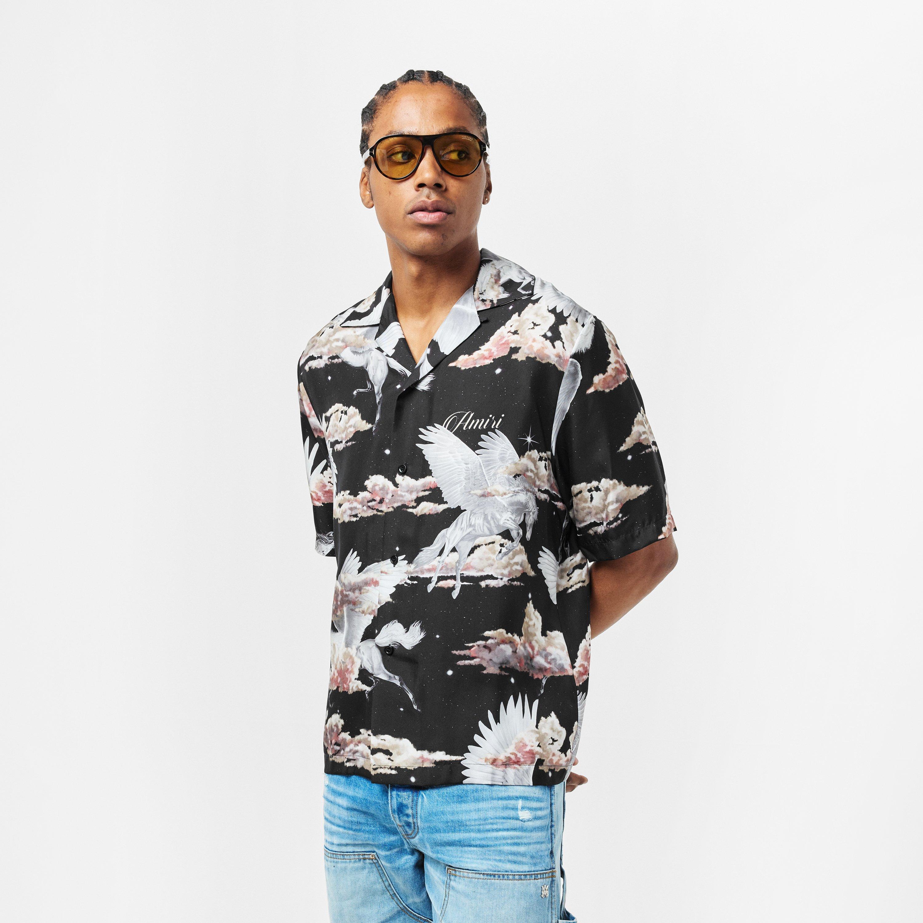 Black - Amiri - Pegasus Short-Sleeve Bowling Shirt - 3