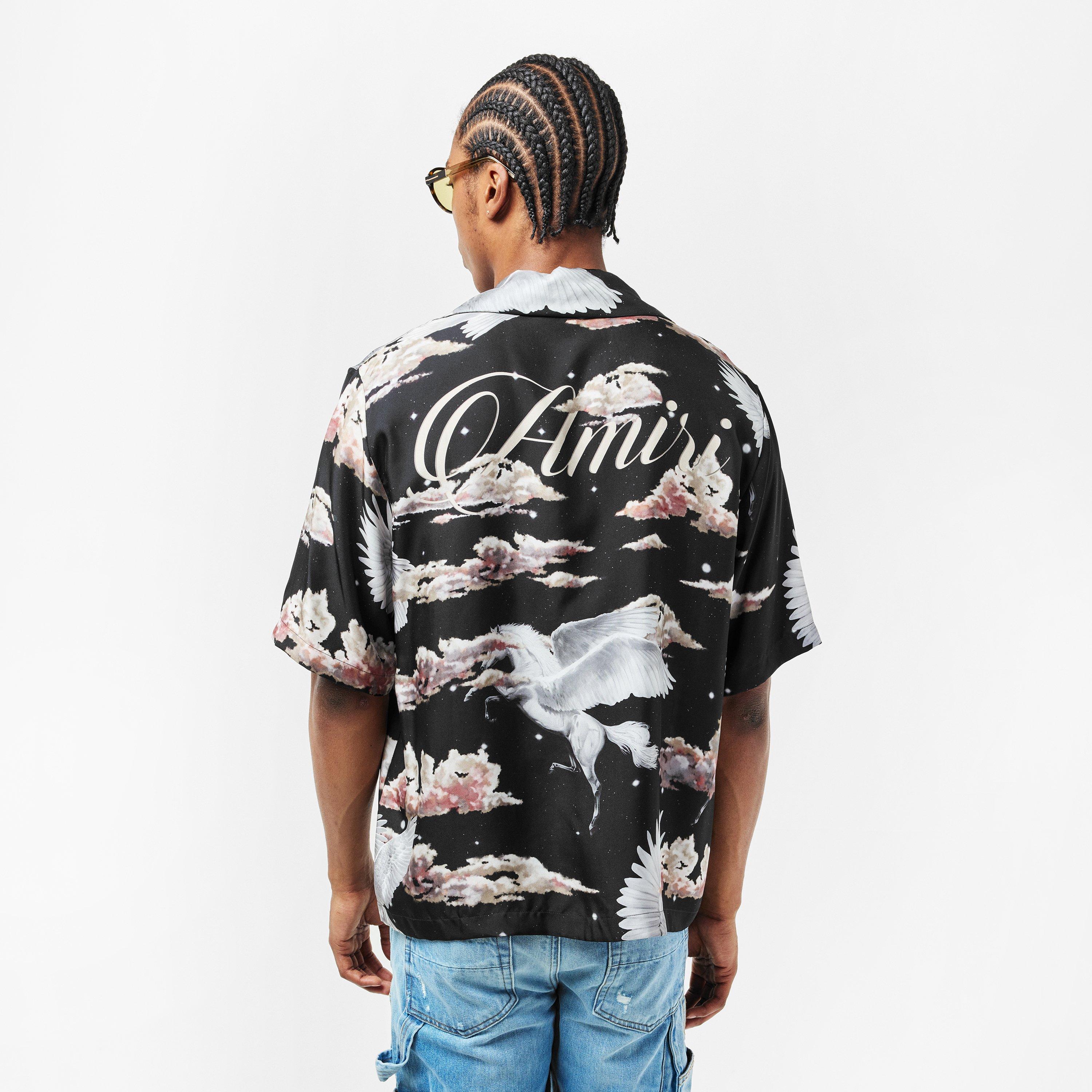 Black - Amiri - Pegasus Short-Sleeve Bowling Shirt - 4