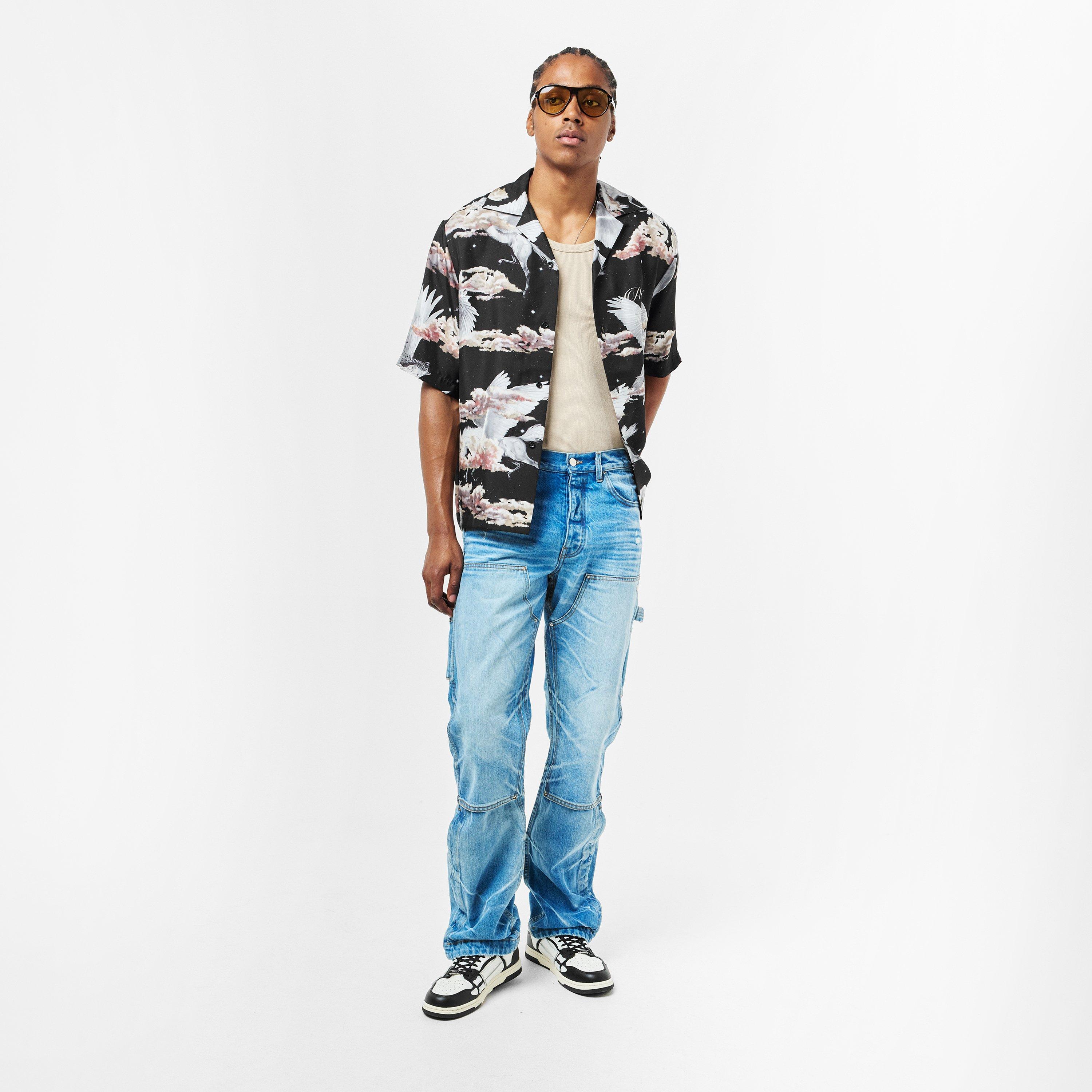 Black - Amiri - Pegasus Short-Sleeve Bowling Shirt - 6