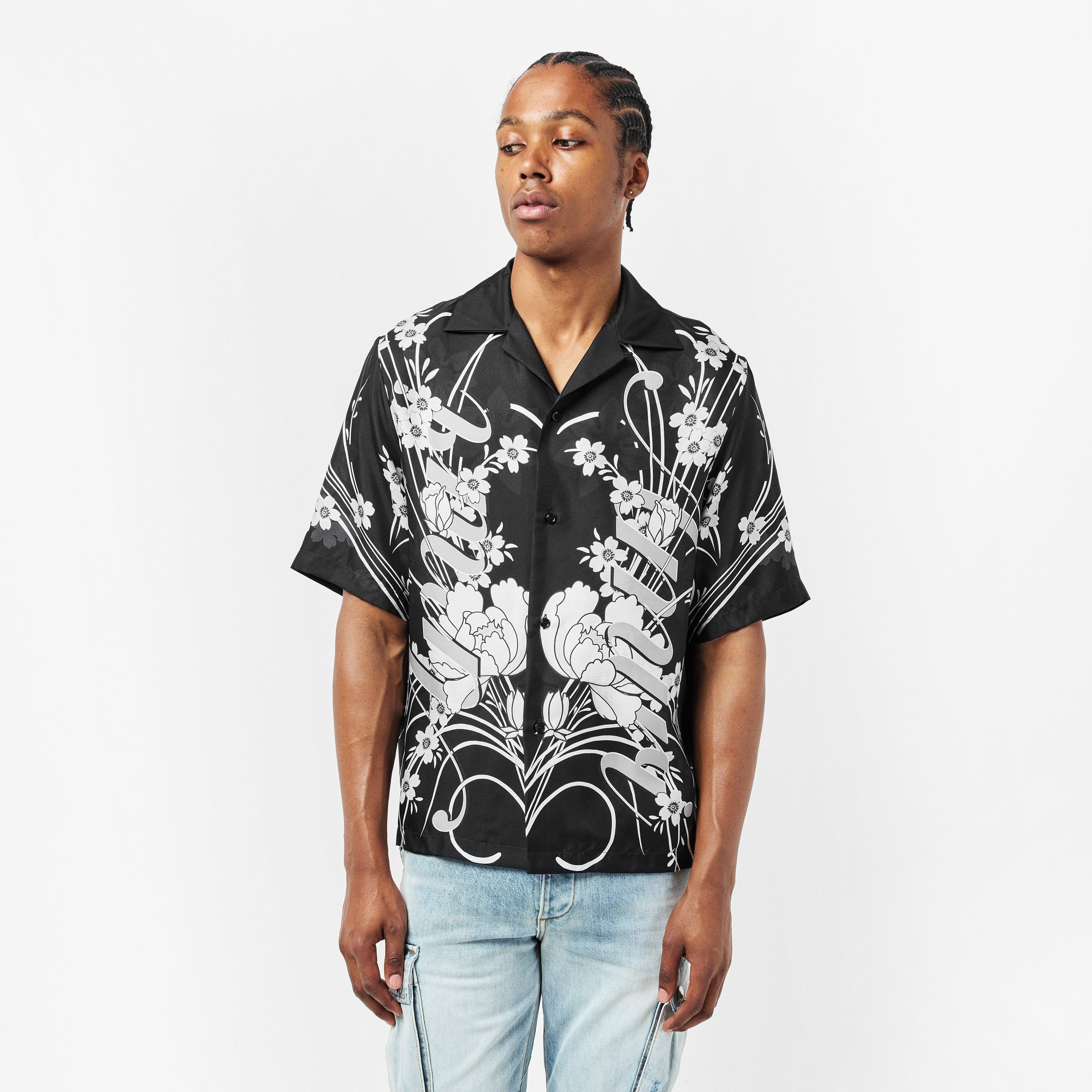 Black - Amiri - Floral Short-Sleeve Bowling Shirt - 3