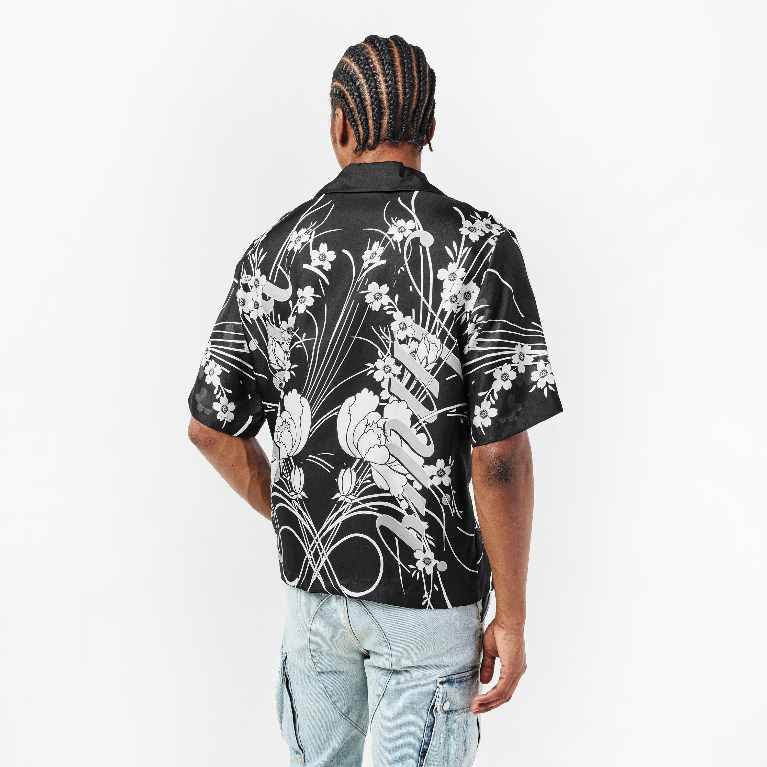 Black - Amiri - Floral Short-Sleeve Bowling Shirt - 4