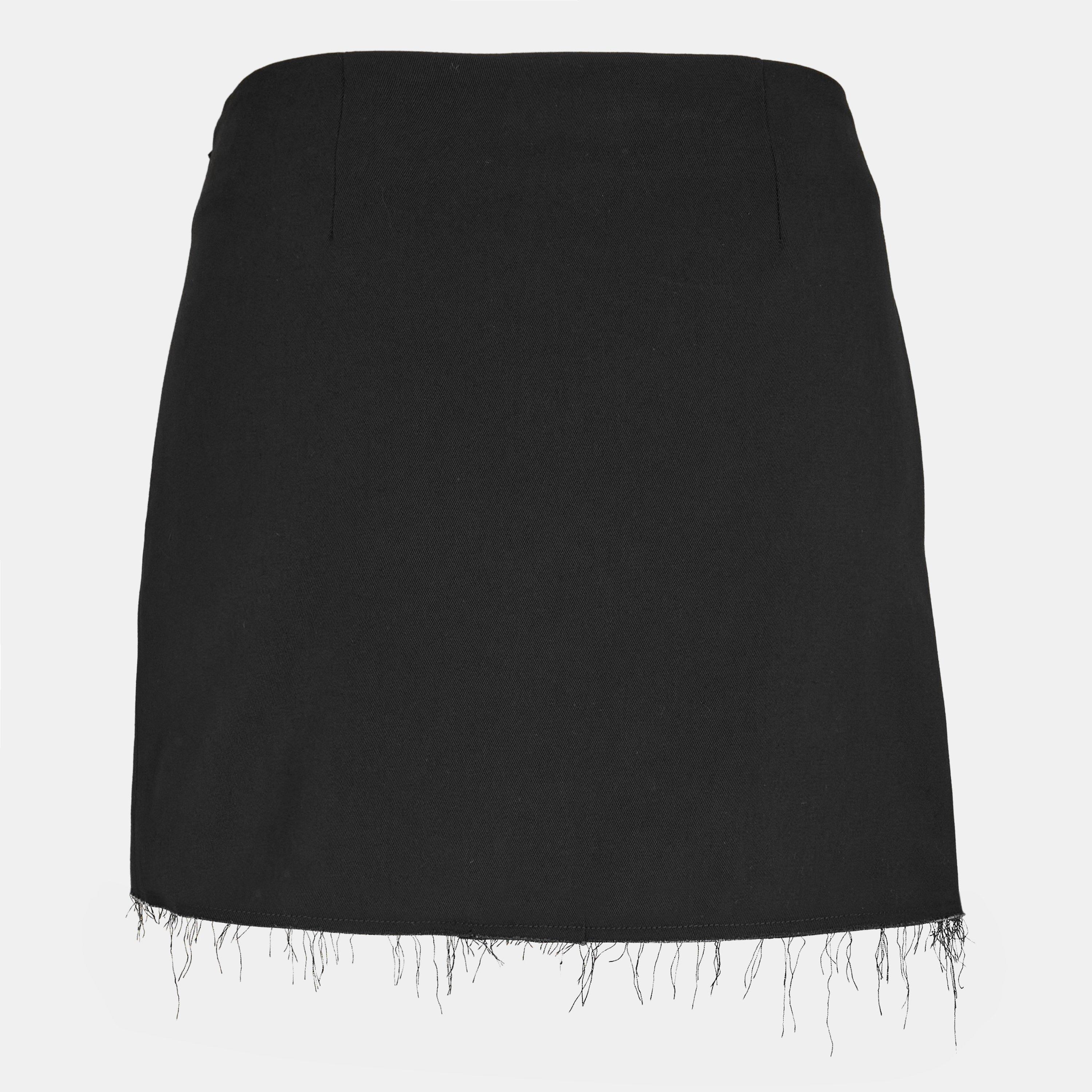 Black - Off White - Women's Mini Skirt - 2
