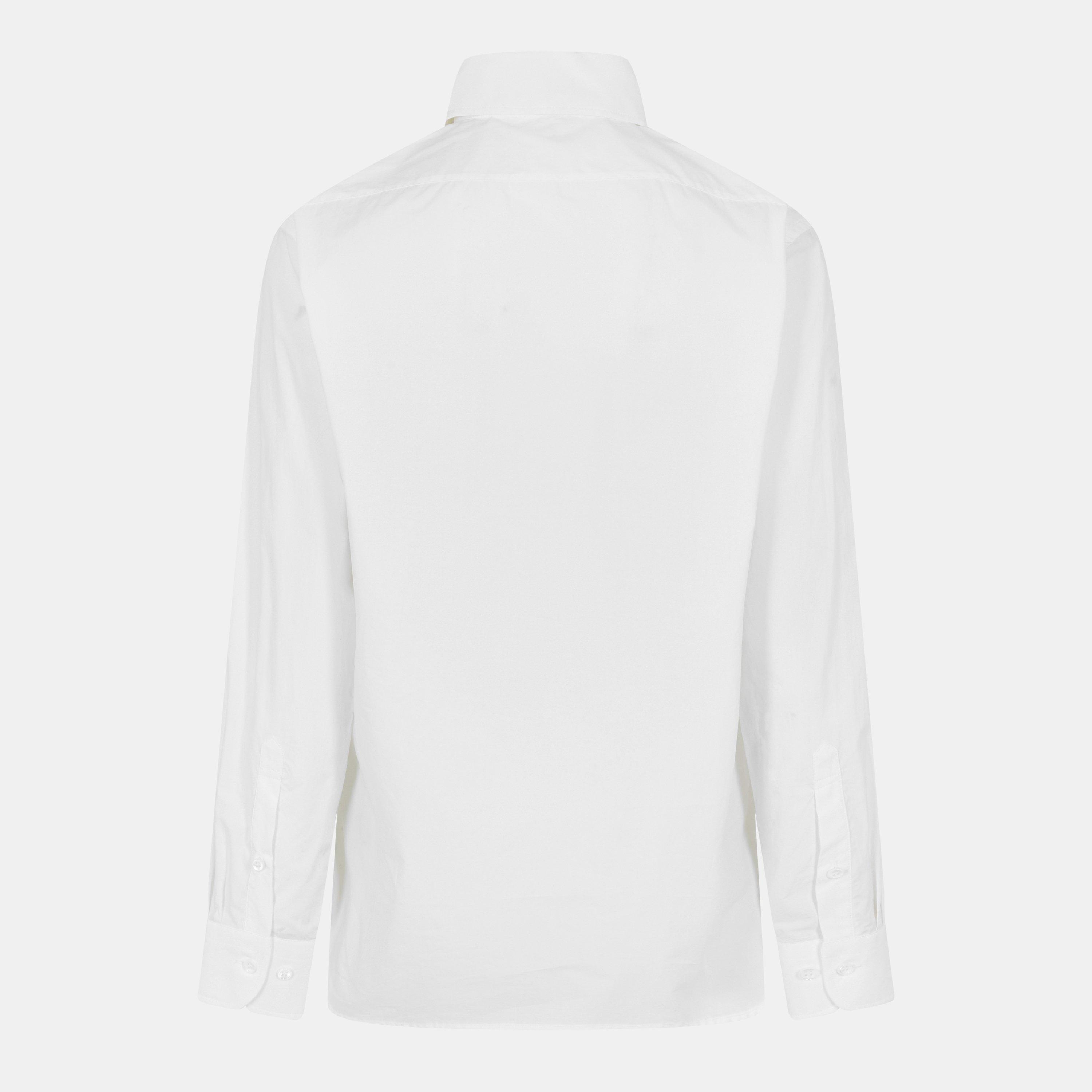 White/Black - Off White - Women's Long-Sleeve Dress Shirt - 2