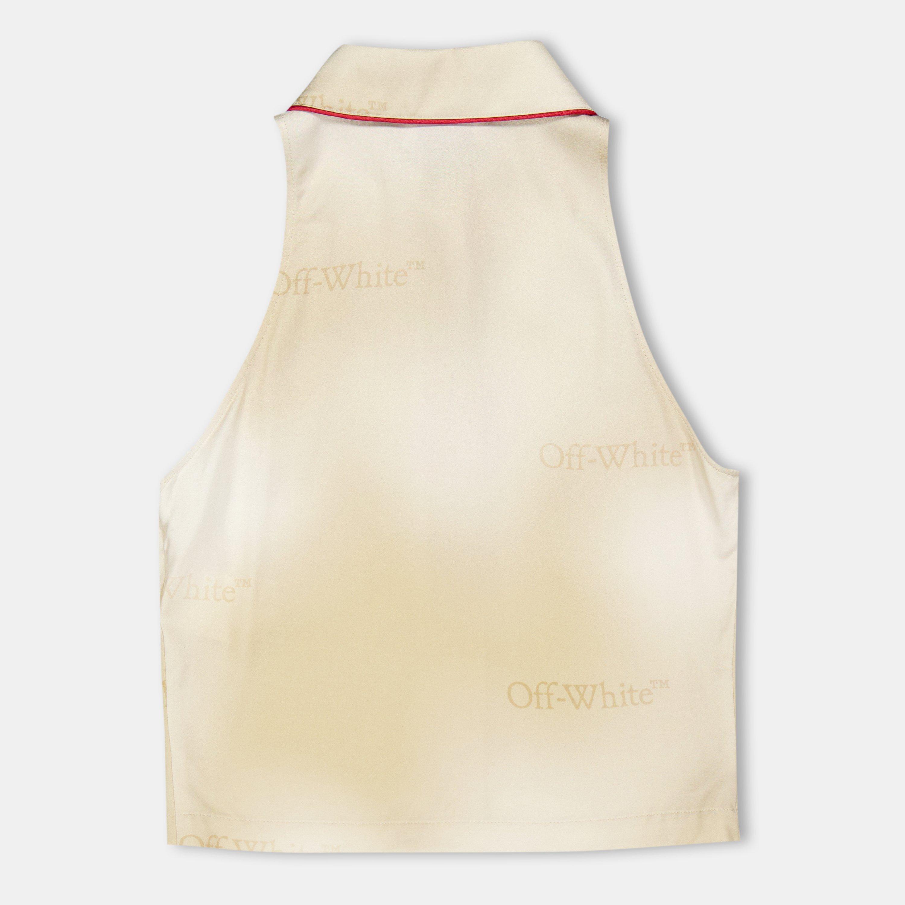 Beige/White - Off White - Women's Long-Sleeve Dress Shirt - 2