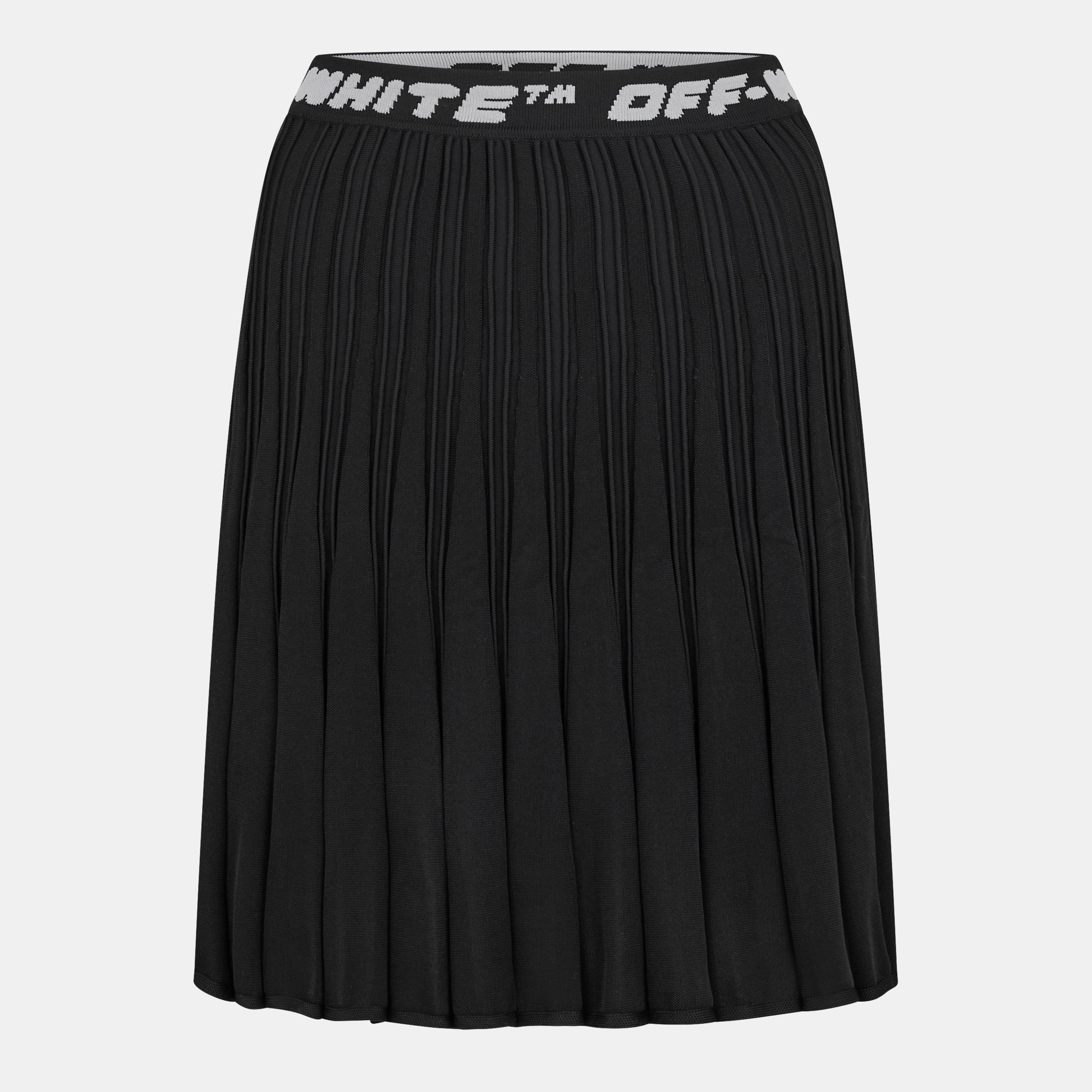 Off White Women's Knitted Skirt - Black/Grey - 6 (2XS)