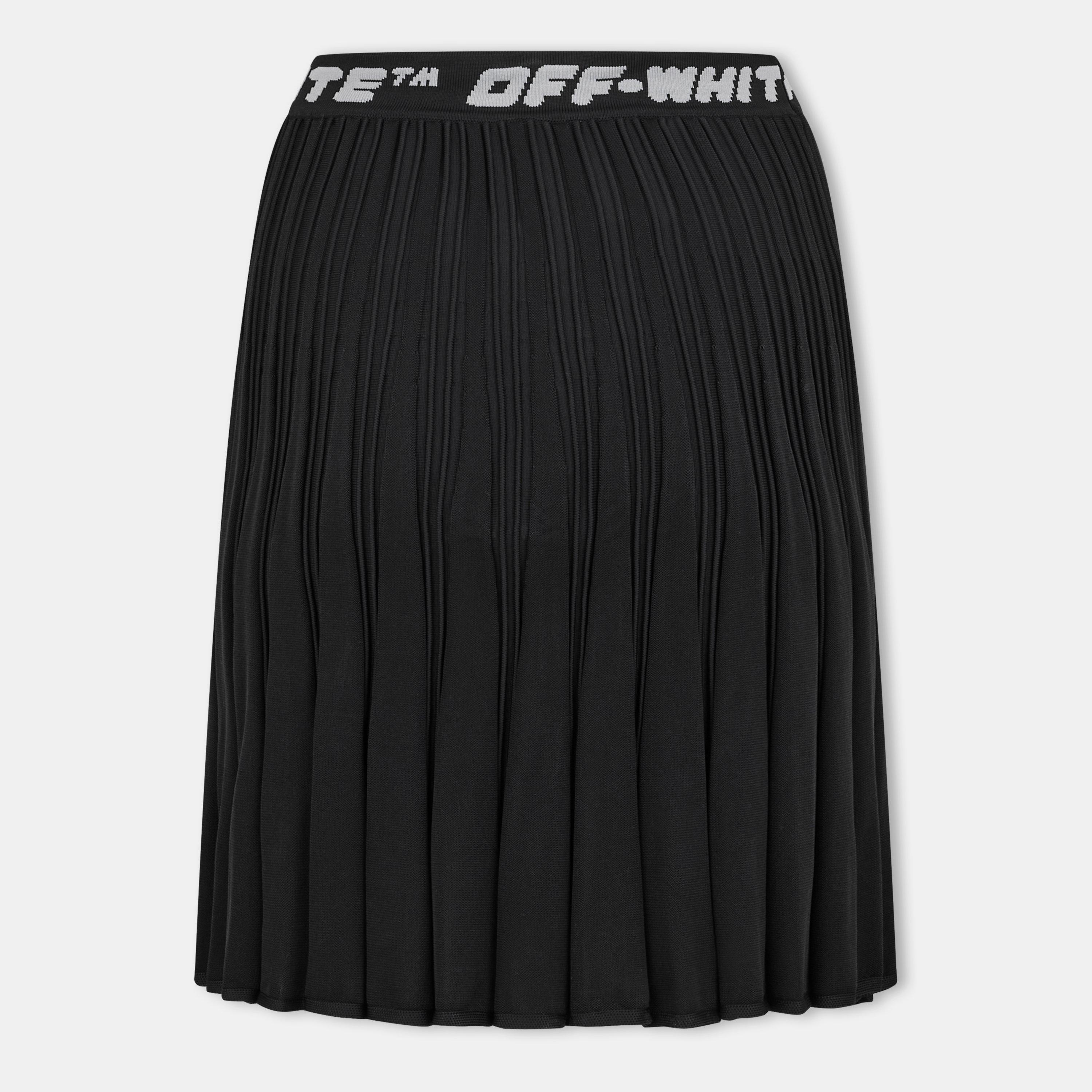 Black/Grey - Off White - Women's Knitted Skirt - 2