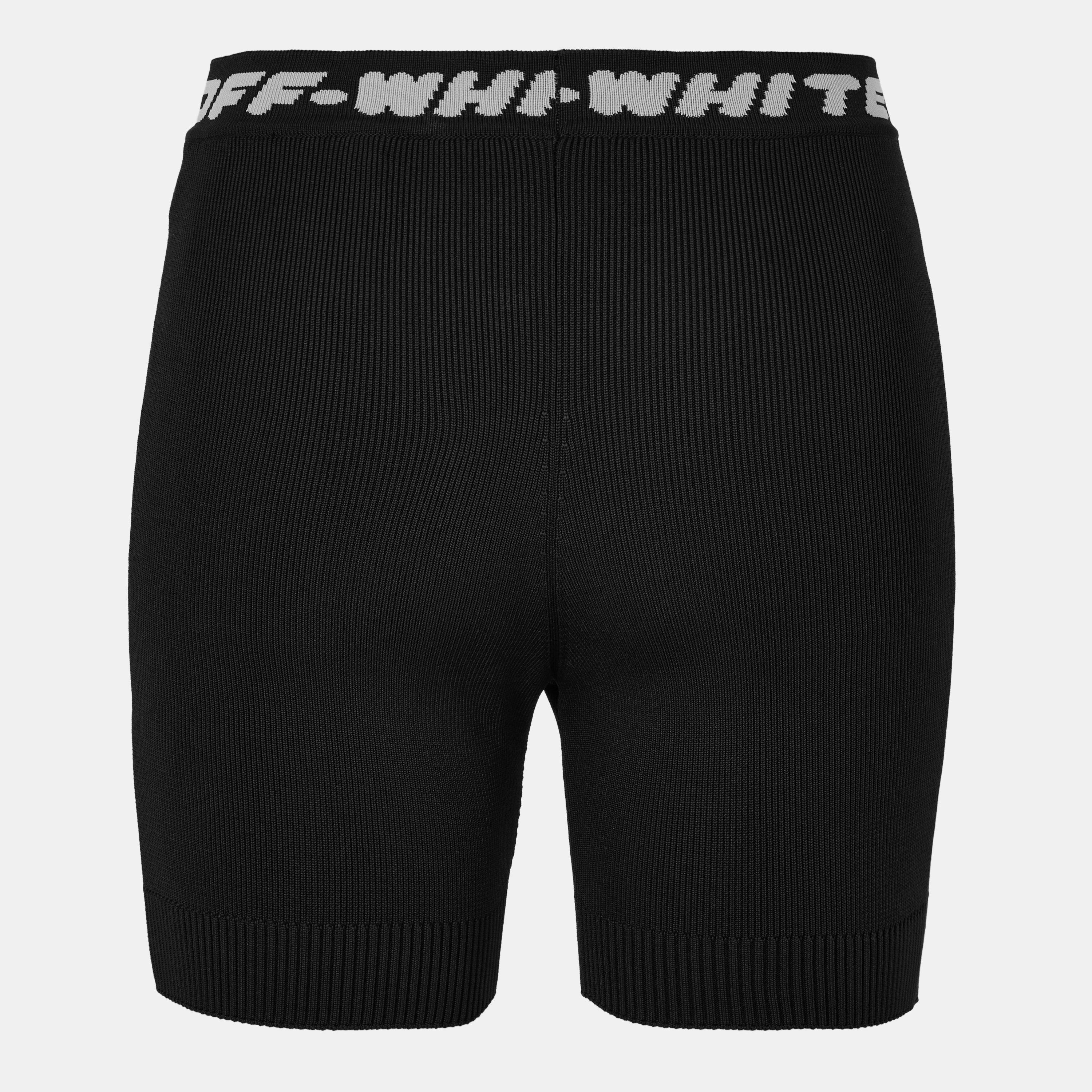 Black/Grey - Off White - Women's Knitted Shorts - 2