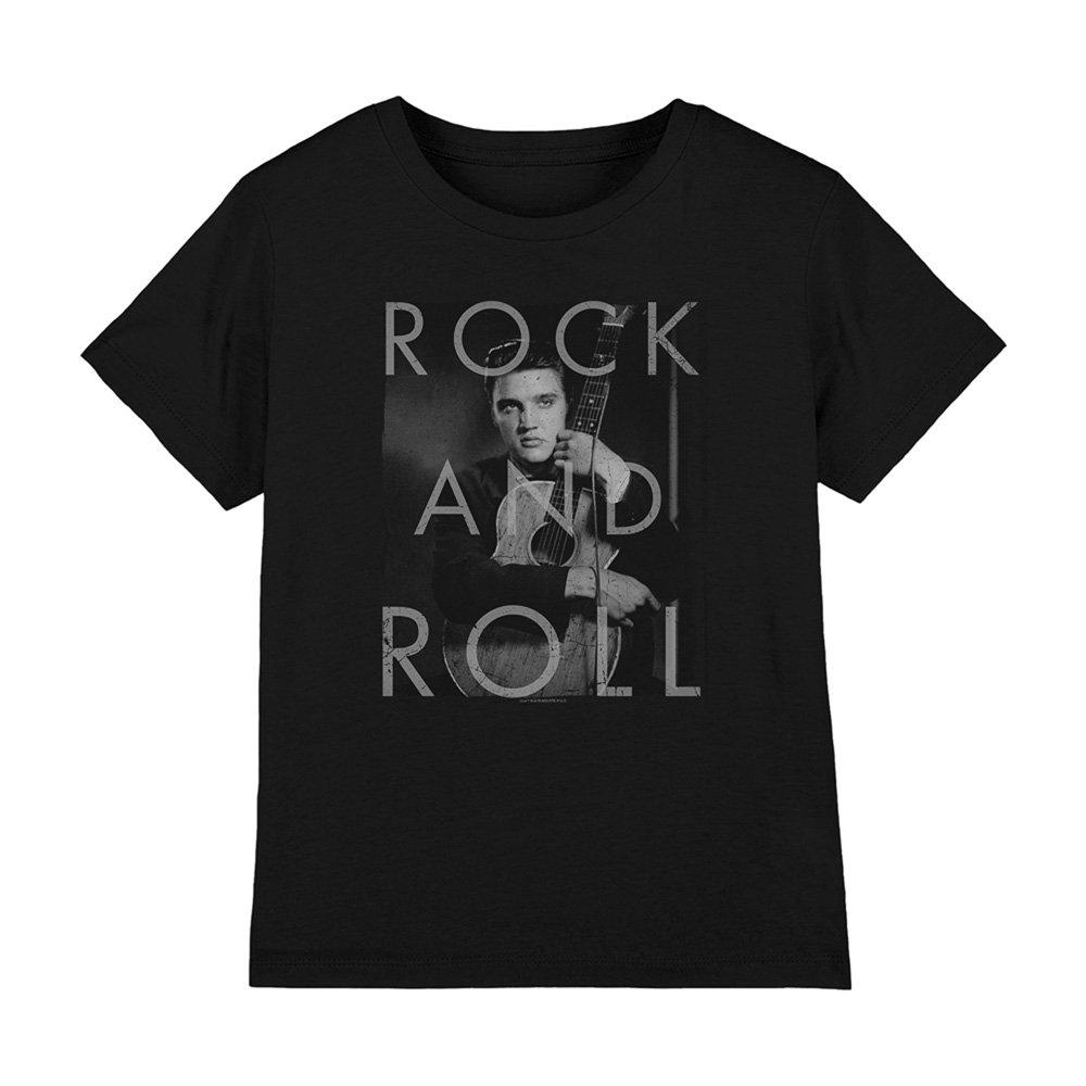 Black - Elvis Presley - Elvis Presley Rock And Roll Kids T-Shirt Black - 1