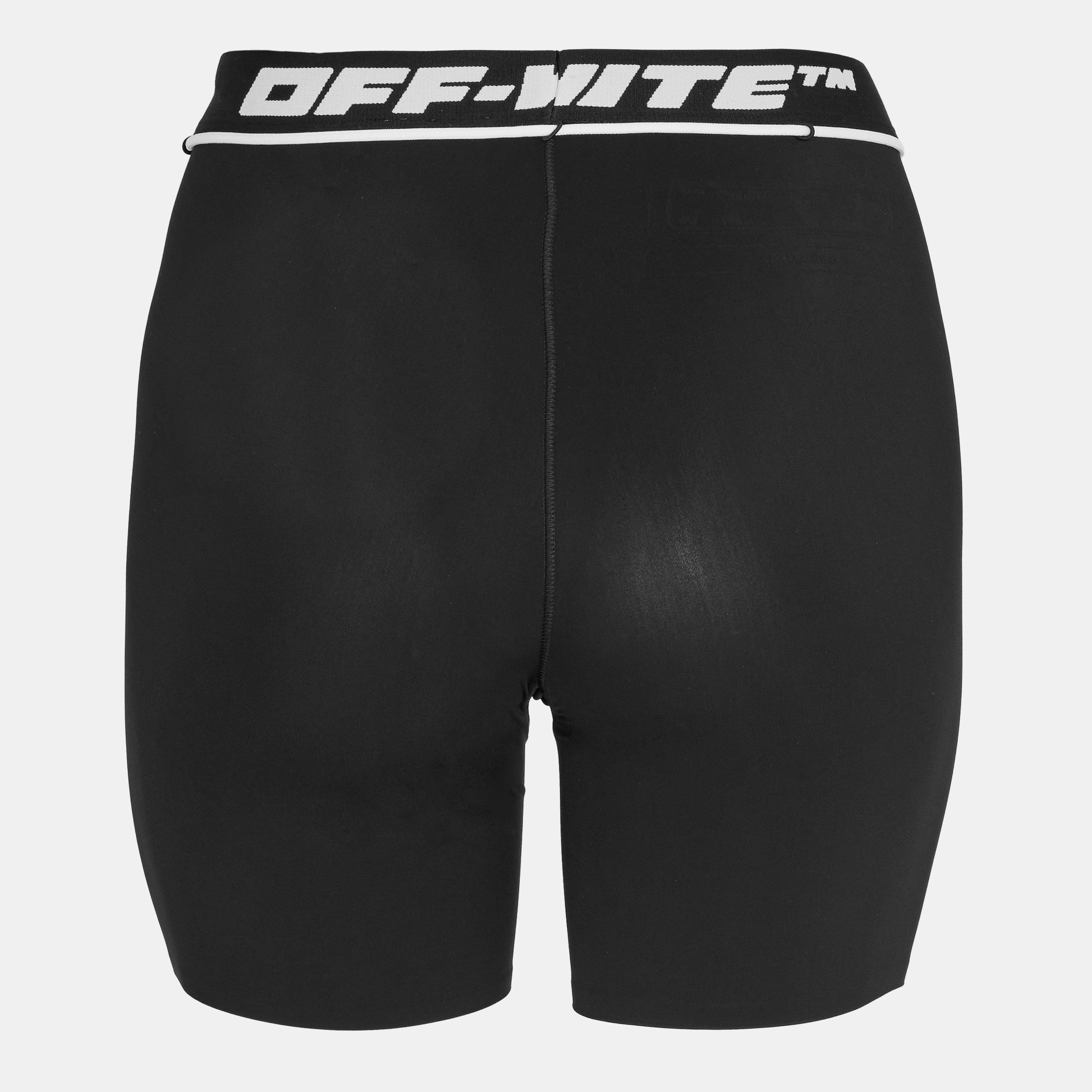 Black - Off White - Women's Knitted Shorts - 2